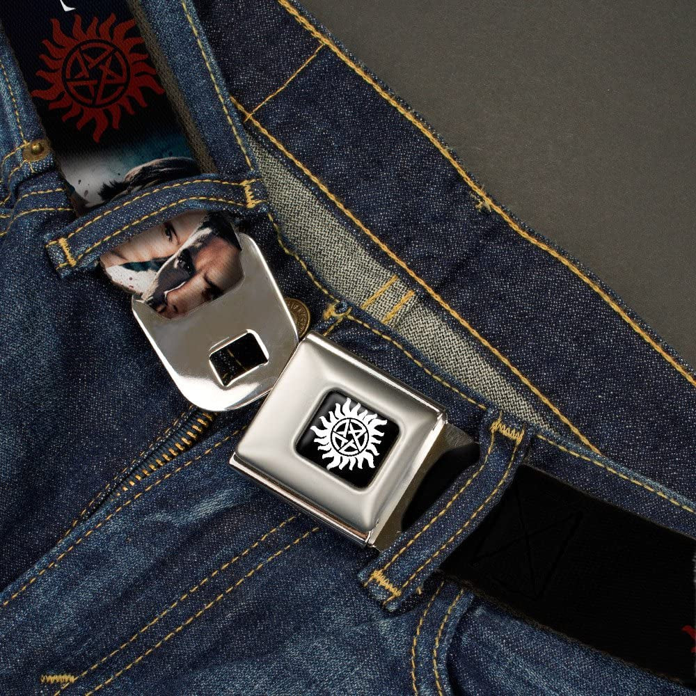Buckle-Down Seatbelt Belt - Winchester Brothers Faces C/U & Logo - 1.0" Wide - 20-36 Inches in Length Apparel & Accessories > Clothing Accessories > Belts Buckle-Down