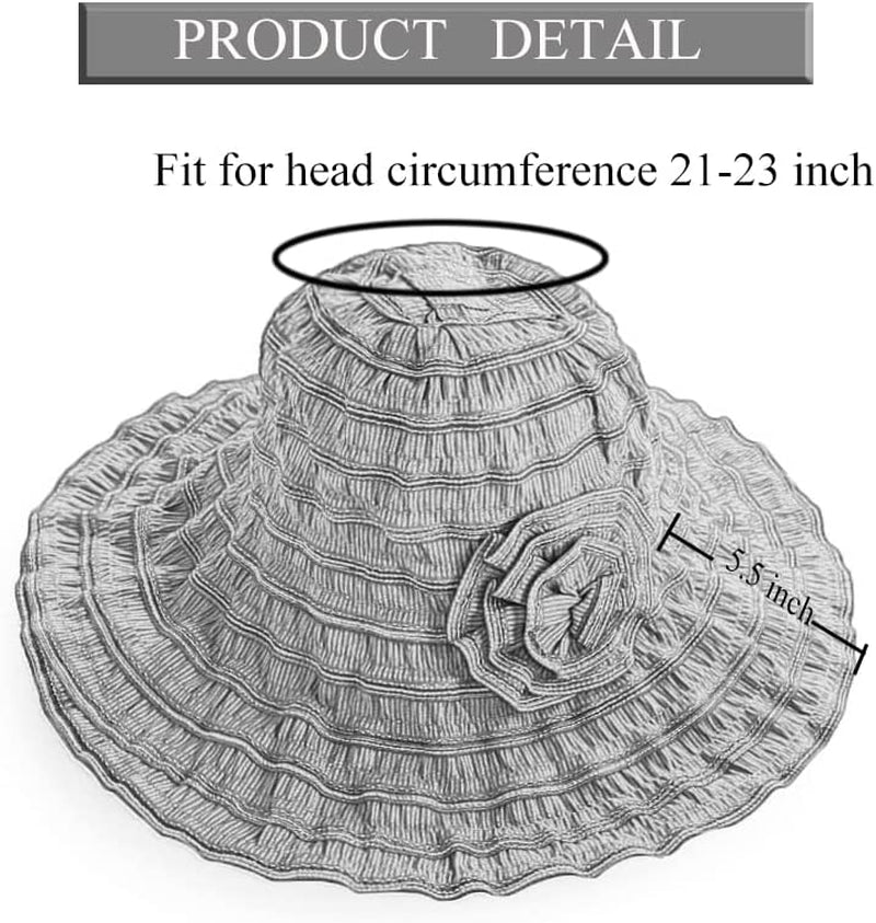 Women Folding Vintage Outdoor Sun Hats for Beach Garden Travelling UV Protection Apparel & Accessories > Clothing Accessories > Hats FORBUSITE
