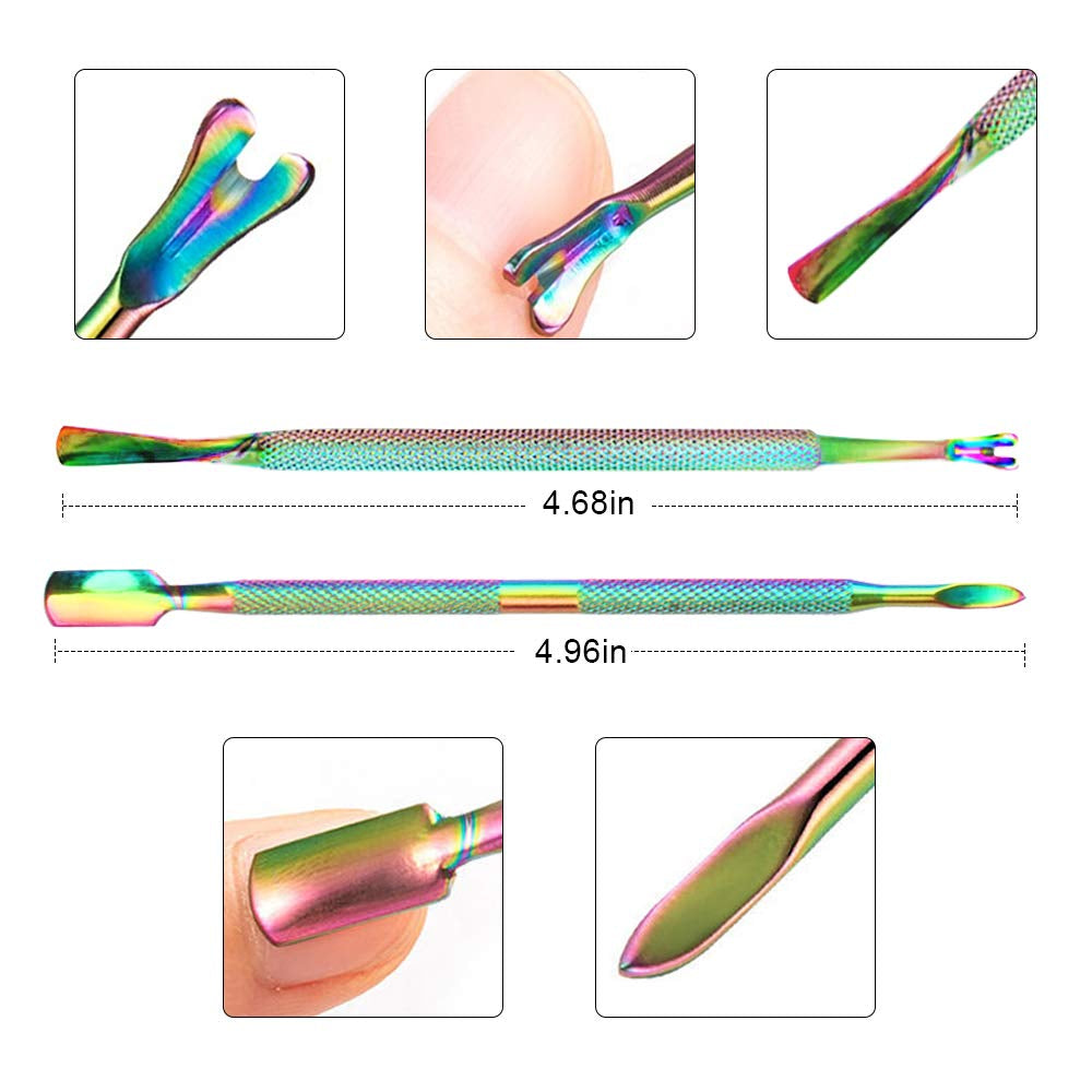 Kalolary 7Pcs Cuticle Nippers and Cutter Kit, Ingrown Toenail File, Triangle Nail Polish Remover Cuticle Pusher Trimmer Stainless Steel Manicure Tools Set for Fingernails and Toenails Health & Beauty > Personal Care > Cosmetics > Cosmetic Tools > Nail Tools Kalolary
