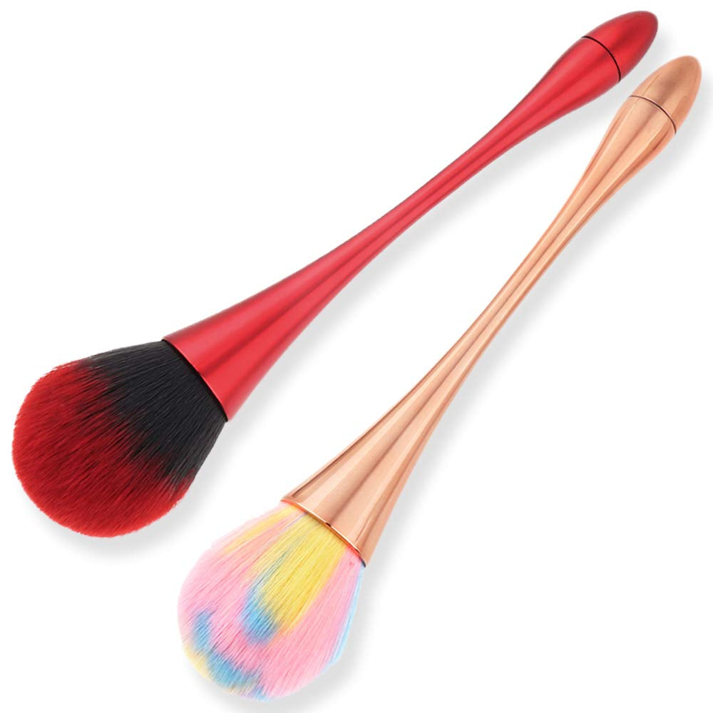 SILPECWEE 2Pcs Nail Dust Brush Acrylic Nail Art Brushes Large Dip Powder Makeup Soft Blush Brush Nail Duster Nail Brushes for Cleaning Dust Nail Art Tools Health & Beauty > Personal Care > Cosmetics > Cosmetic Tools > Nail Tools SILPECWEE No4