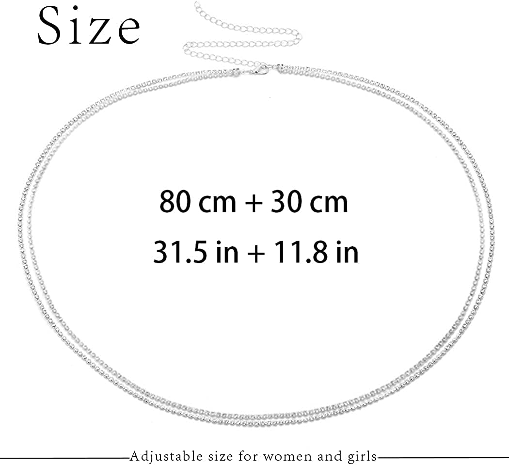 Relbcy Boho Crystal Waist Chain Belly Body Chain Festival Body Jewelry Nightclub Accessories for Women and Girls Apparel & Accessories > Jewelry > Body Jewelry Relbcy