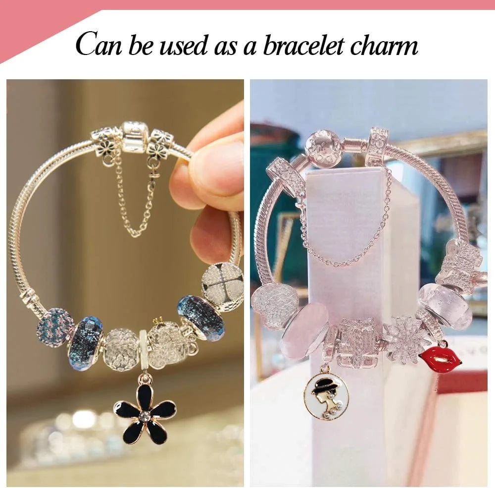 46Pcs Charms for Jewelry Making, Assorted Plated Enamel Women Makeup Pendant Lipstick Perfume Fashion Style Charm for DIY Necklace Bracelet Earring Crafting for Birthday Gift