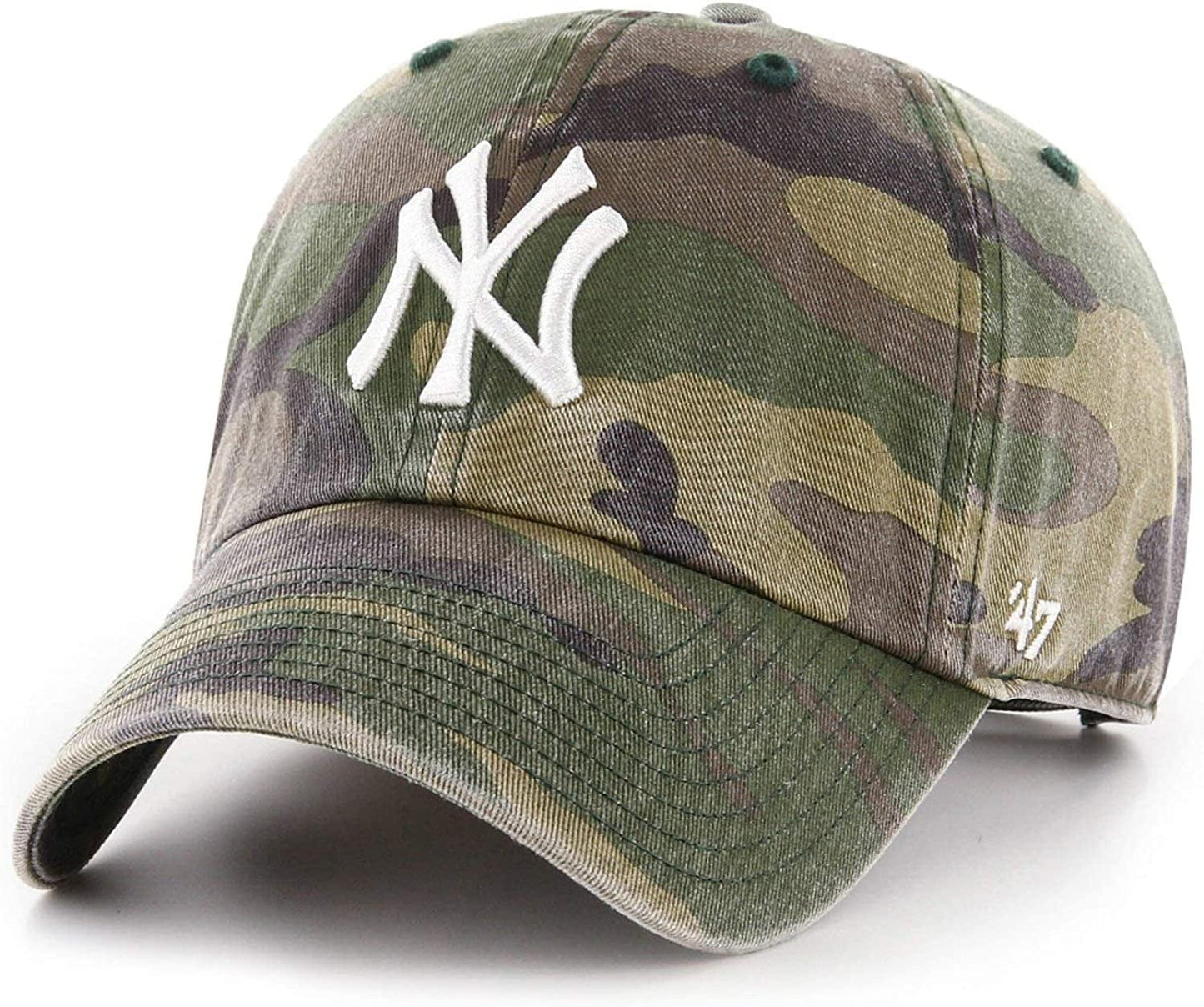 '47 New York Yankees Clean up Hat Cap Army Camo/White Apparel & Accessories > Clothing Accessories > Hats '47