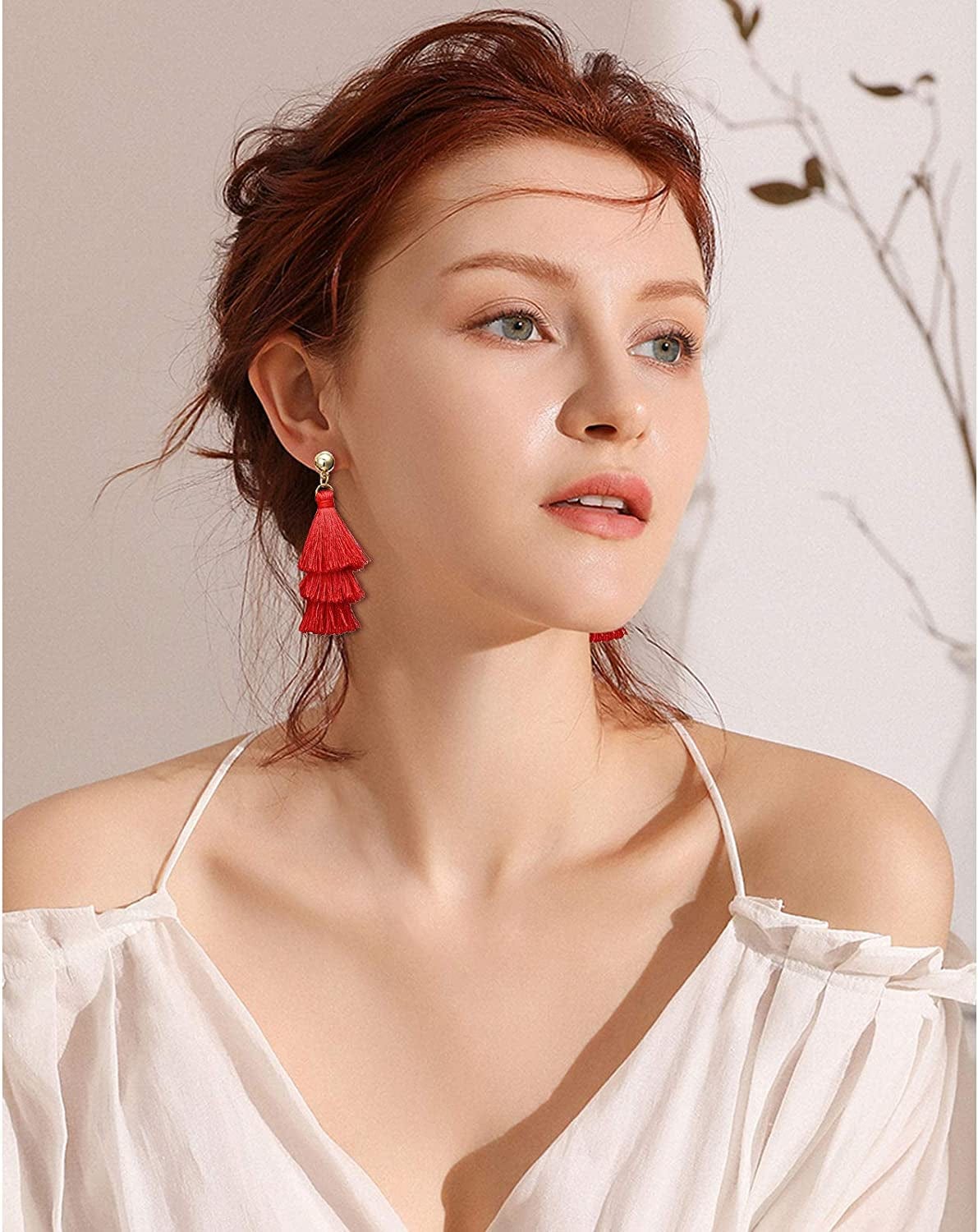 47 Pairs Fashion Earrings for Women Girls, Boho Statement Tassel Rattan Leather Earrings Butterfly Acrylic Hoop Stud Drop Dangle Earrings Set, Hypoallergenic for Sensitive Ears Apparel & Accessories > Jewelry > Earrings FIFATA