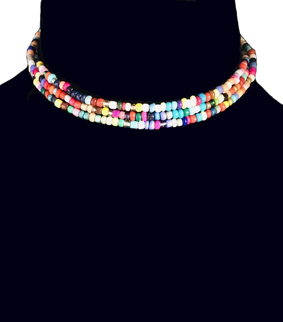 Tornito 16-18Pcs Belly Waist Necklace Chain Summer Jewelry Bikini Body Chain for Women African Waist Bead Set Stretchy Elastic String Multi-Color Sexy Bracelet Anklet Apparel & Accessories > Jewelry > Body Jewelry Tornito