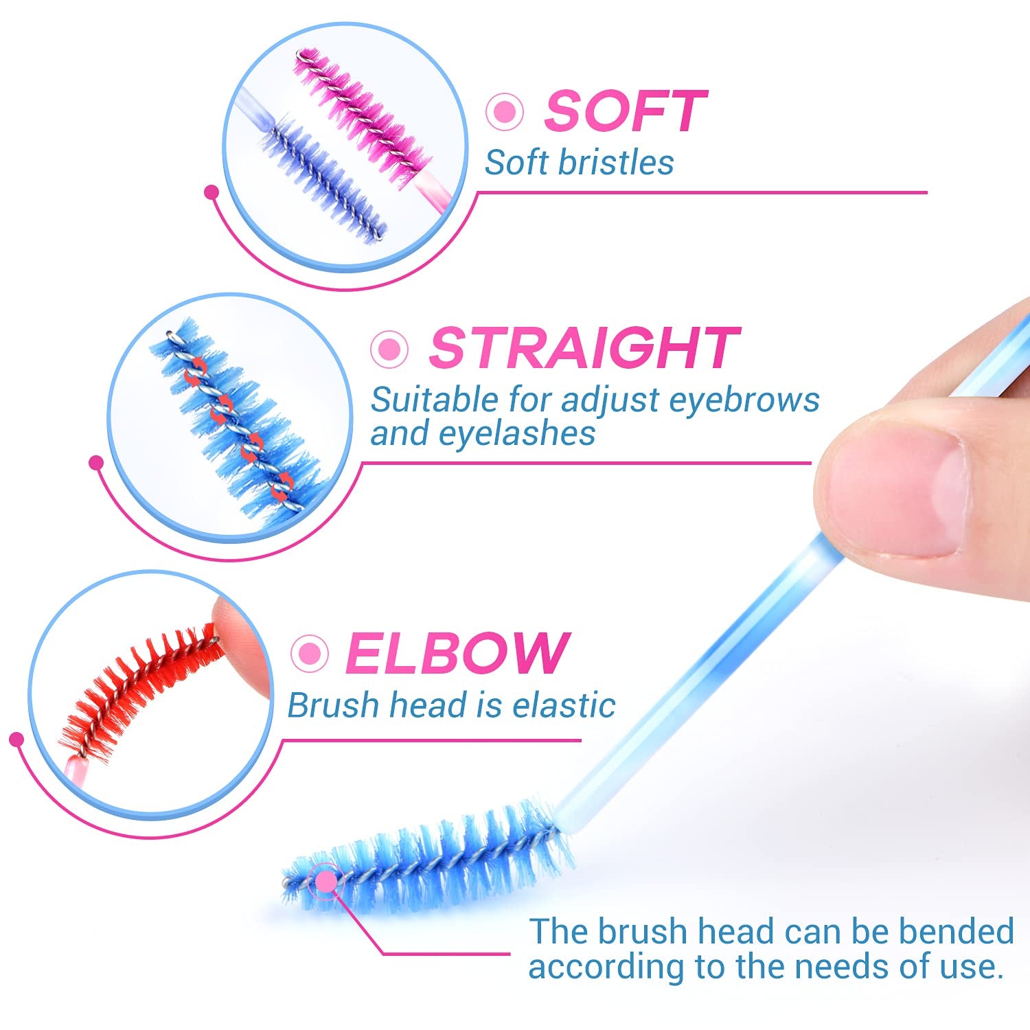 EYESEEK 100Pcs Multicolor Disposable Eyelash Mascara Brushes Makeup Brush Set Eyebrow Wands Applicator Cosmetic for Eye Lash Extensions Makeup Tool Kits (10 Colors Mix) Health & Beauty > Personal Care > Cosmetics > Cosmetic Tools > Makeup Tools EYESEEK