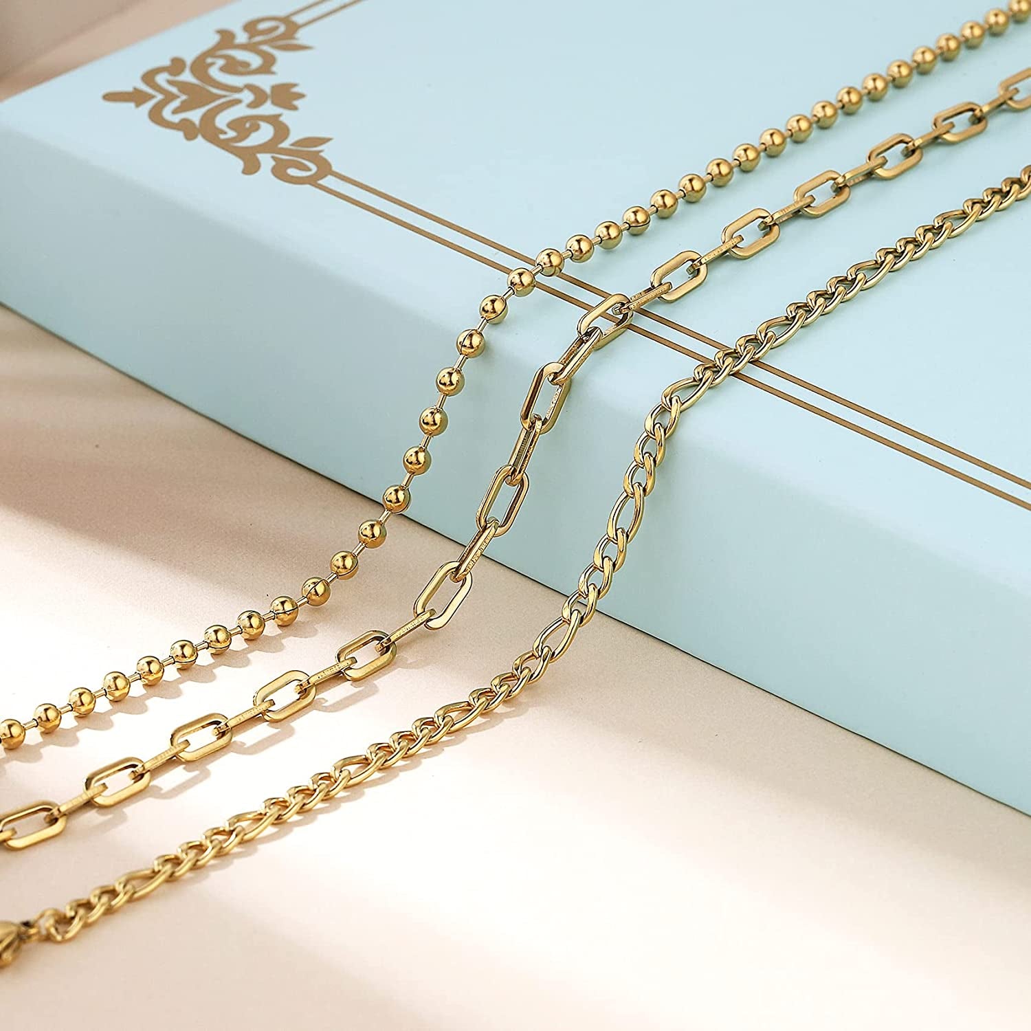 Not Easy Fade 14K Gold Ankle Bracelets for Women, Dainty Anklets for Women Stainless Steel plus Size Adjustable Anklet Set Tobilleras De Mujer Apparel & Accessories > Jewelry > Anklets BMMYE