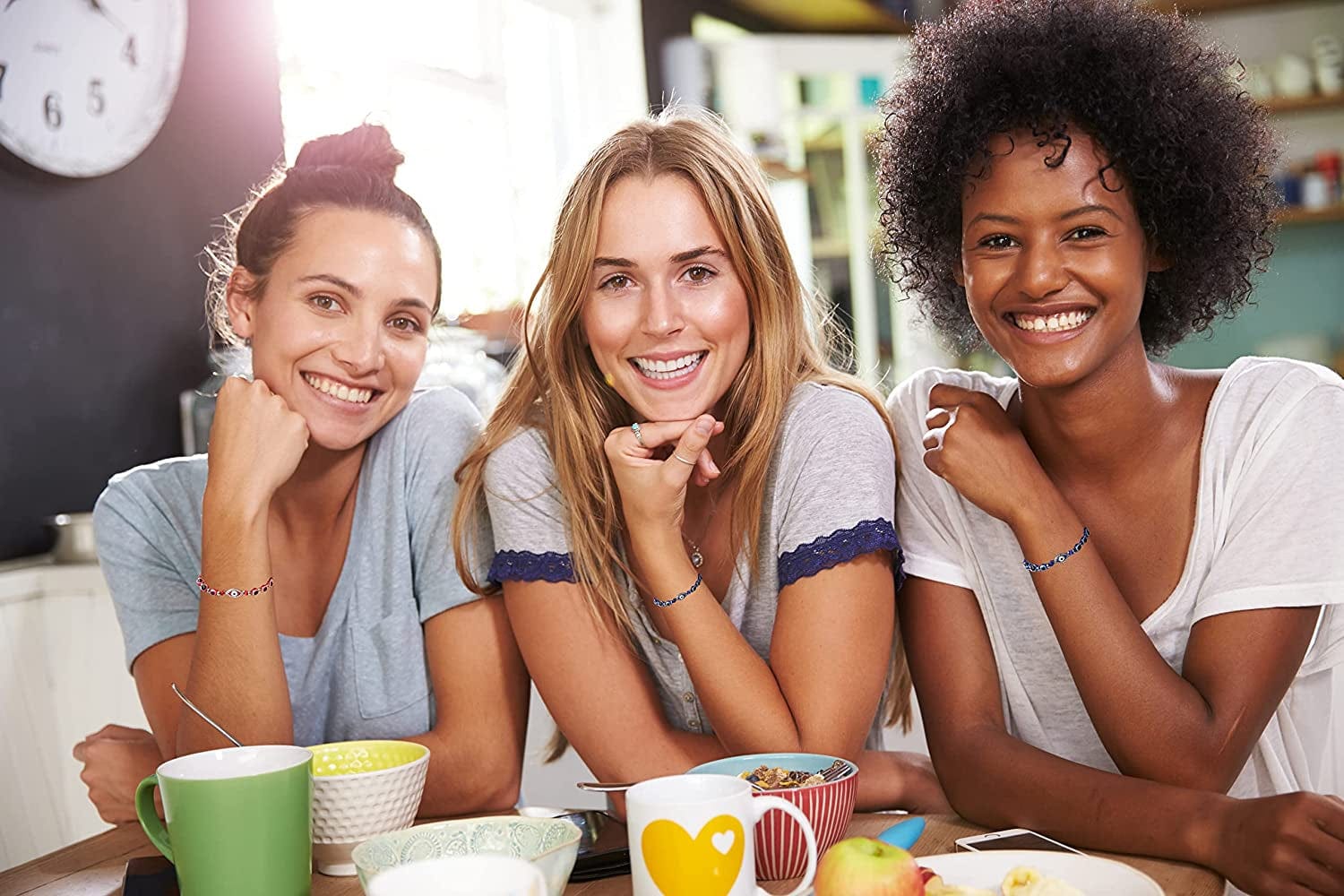 48 Pcs Evil Eye Bracelets Mexican Bracelets Hamsa Bracelet Set Protection Mal De Ojo Bracelets Gold Evil Eye Anklets Jewelry Gift for Women Girls Boys Apparel & Accessories > Jewelry > Anklets Bovemee