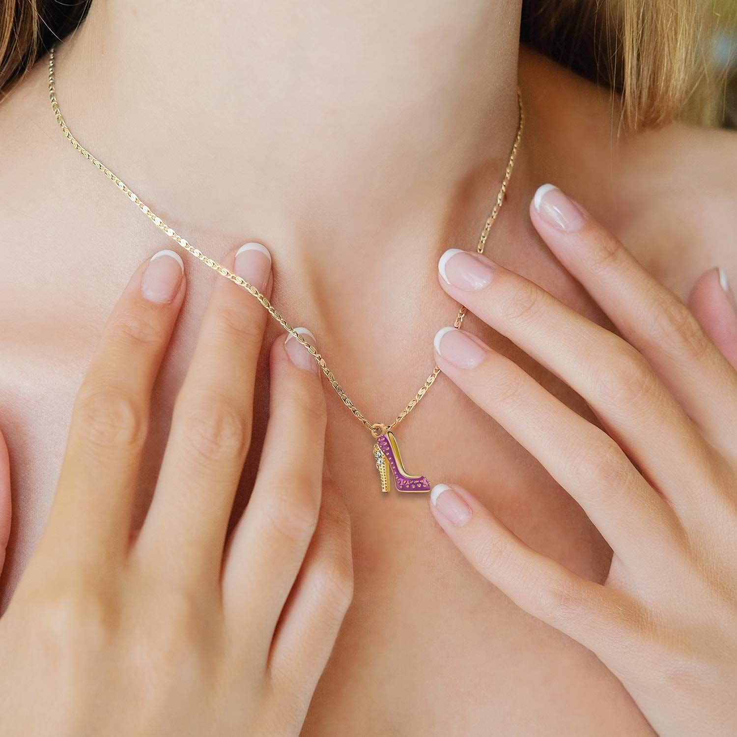 48 Pieces Mixed Enamel Women Fashion Charms Pendants High Heel Shoe Charms Colorful Zinc Alloy Pendants High Heels Jewelry Charms with a Box for Women Jewelry Making Craft DIY