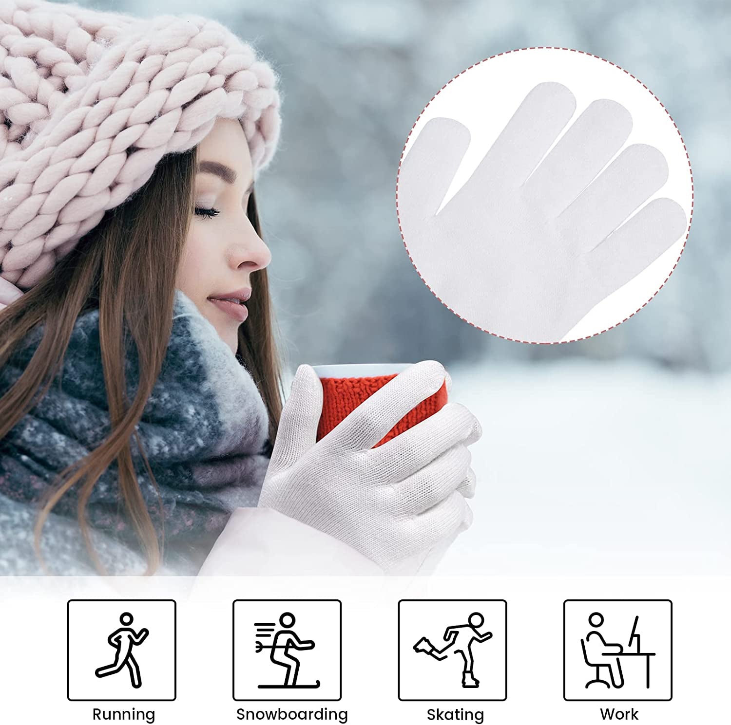 Simplicity Men/Women Winter Classic Solid Colored Knit Gloves Apparel & Accessories > Clothing Accessories > Gloves & Mittens Simplicity