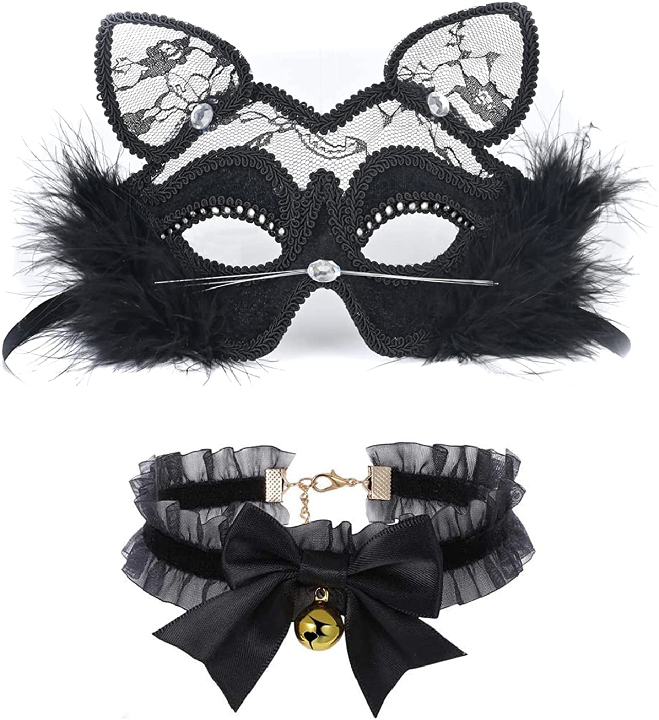 Cute Cat Paw Mittens Gloves, Kawaii Cat Cosplay Kawaii Soft 3D Toes Beans Fingerless Cat Claw Paws Pad Sleeve Apparel & Accessories > Clothing Accessories > Gloves & Mittens HOMEGYMFREE 2 Pcs Black