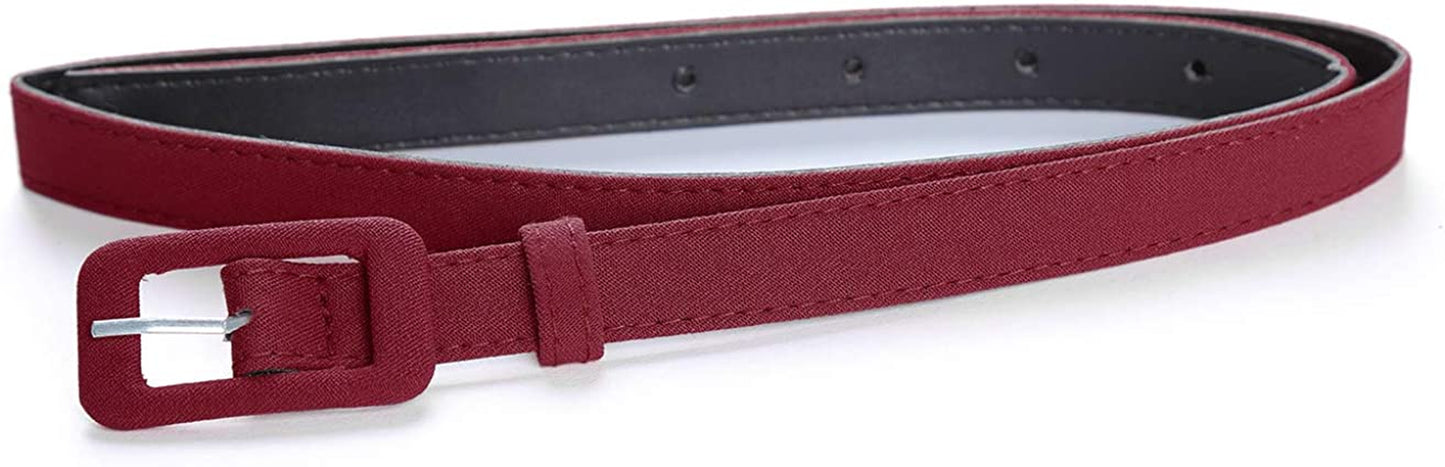 MUXXN Womens Belt- Solid Color Basic Belt for Casual Formal Dress or Jeans Apparel & Accessories > Clothing Accessories > Belts MUXXN Merlot Small