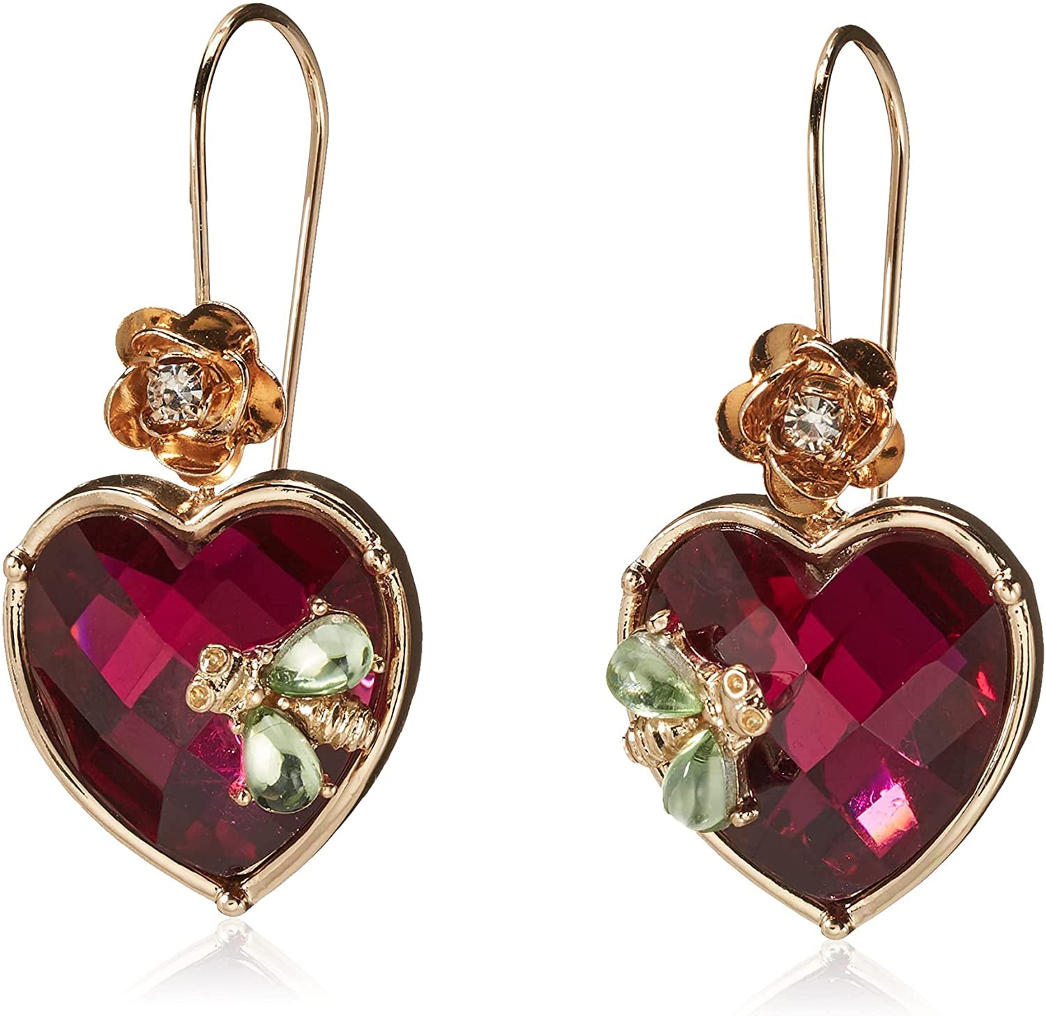Betsey Johnson Stone Heart Drop Earrings Apparel & Accessories > Jewelry > Earrings Betsey Johnson Jewelry