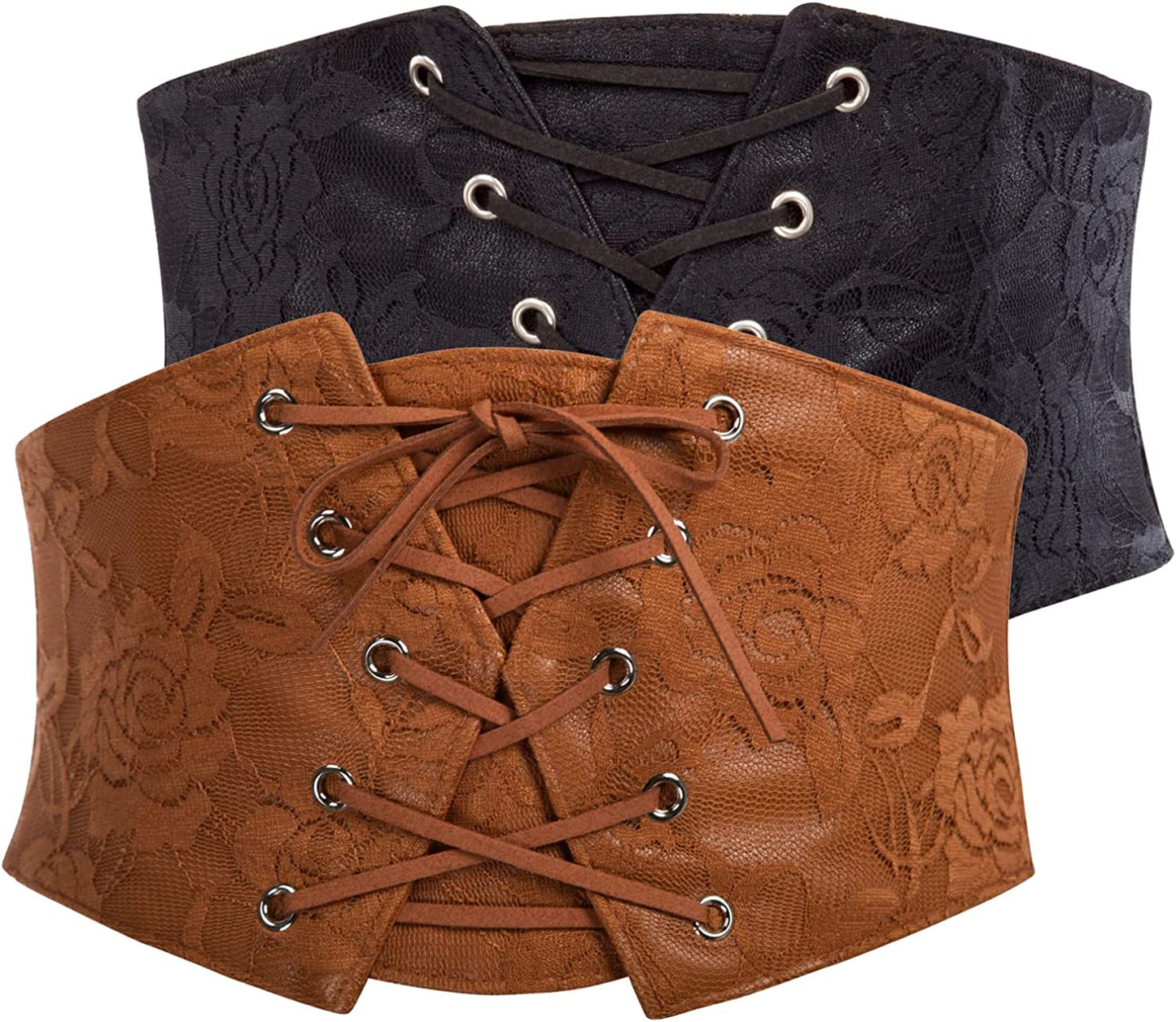 GRACE KARIN Women'S Elastic Stretch Corset Waist Cincher Belt Apparel & Accessories > Clothing Accessories > Belts GRACE KARIN Black and Coffee XX-Large