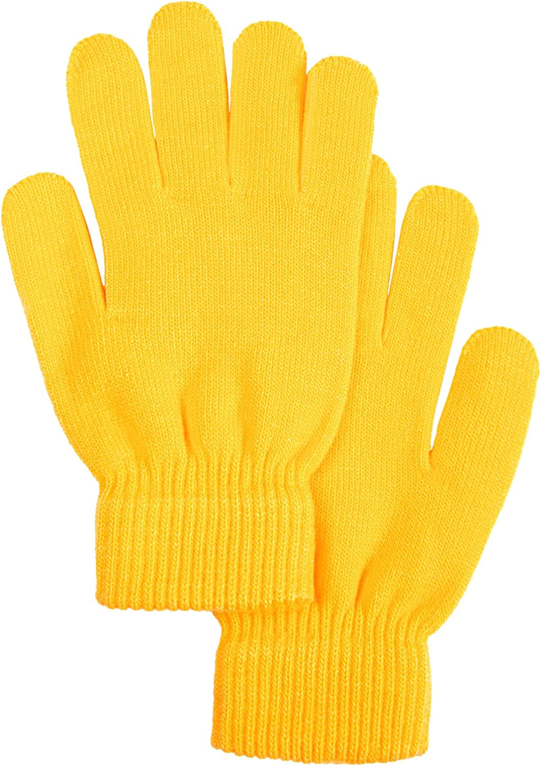 Simplicity Men/Women Winter Classic Solid Colored Knit Gloves Apparel & Accessories > Clothing Accessories > Gloves & Mittens Simplicity 38_gold