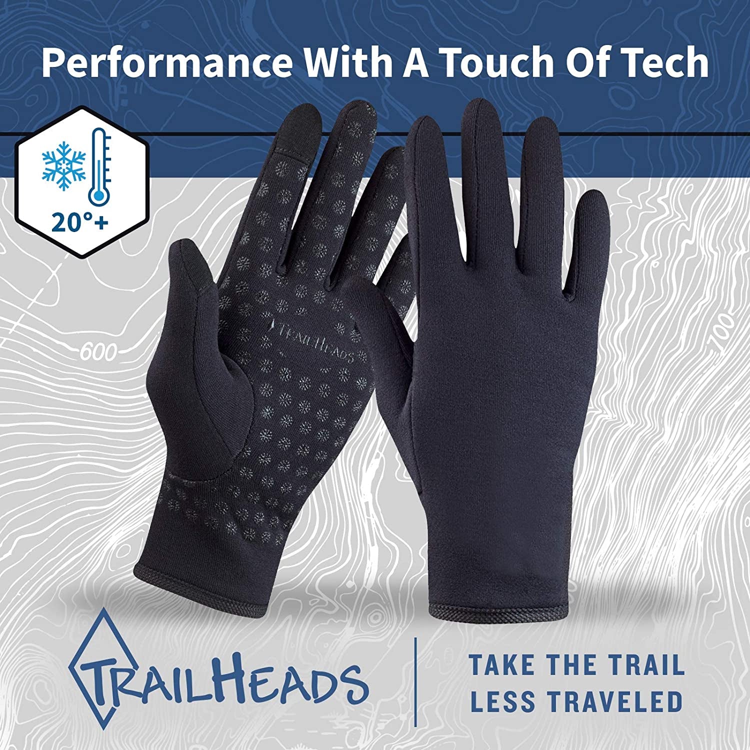 Trailheads Women’S Running Gloves | Touchscreen Gloves | Power Stretch Winter Running Accessories Apparel & Accessories > Clothing Accessories > Gloves & Mittens TrailHeads