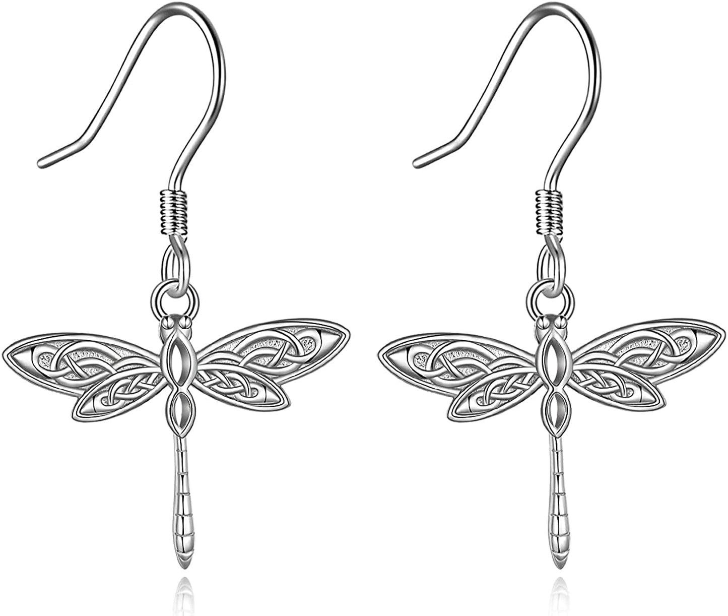 POPKIMI Christmas Gifts Dangle Earrings Frog/Wolf/Dragonfly/Dog Cat Pet Paw Print/Hummingbird /Sea Turtle/Sloth Dangle Drop Hook Earrings Opal Crystal Sterling Silver Cute Animal Dangle Earrings Animal Jewelry Birthday Christmas Gift Apparel & Accessories > Jewelry > Earrings POPKIMI Dragonfly