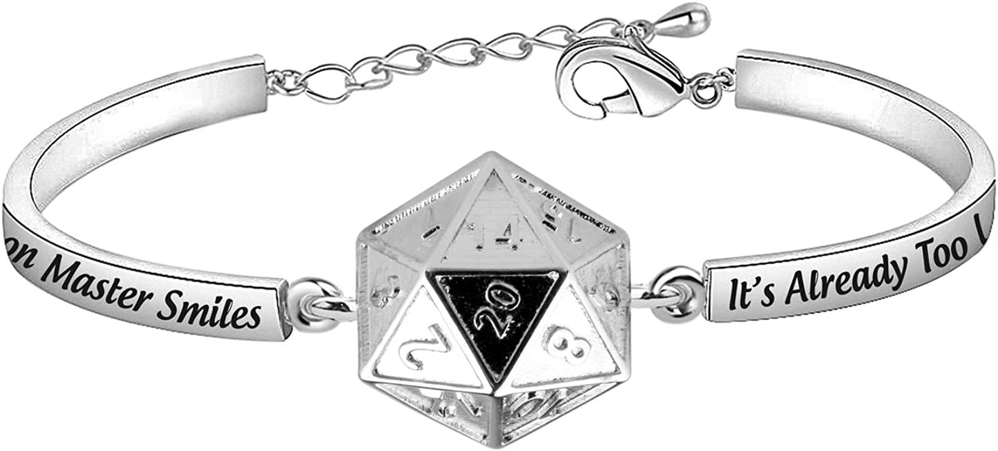 ENSIANTH When the Dungeon Master Smiles It'S Already Too Late Keychain Dungeon Gift Funny DND Gifts Apparel & Accessories > Jewelry > Necklaces ENSIANTH Sc-bracelet