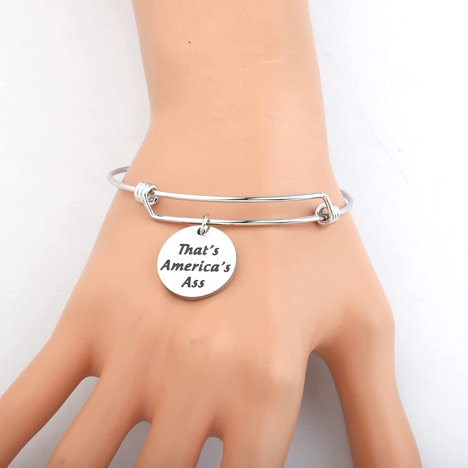 ENSIANTH Movie Inspire Gift That’S America’S Ass Keychain Captain Gift Fan Gift Apparel & Accessories > Jewelry > Necklaces ENSIANTH