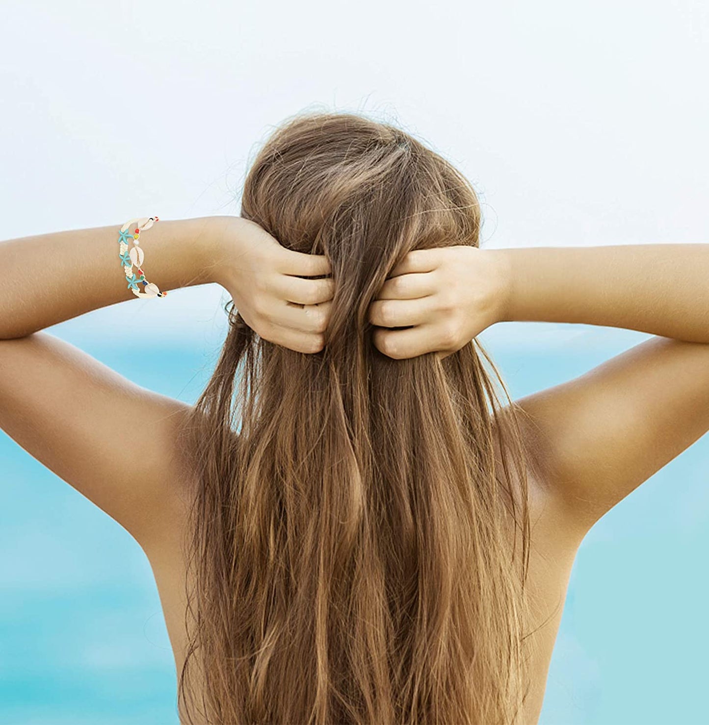 LOYALLOOK 10PCS Shell Turtle Ankle Bracelets Handmade Boho Anklet Jewelry Adjustable Natural Cowrie Shell Beach Bead Anklet for Women Apparel & Accessories > Jewelry > Anklets LOYALLOOK