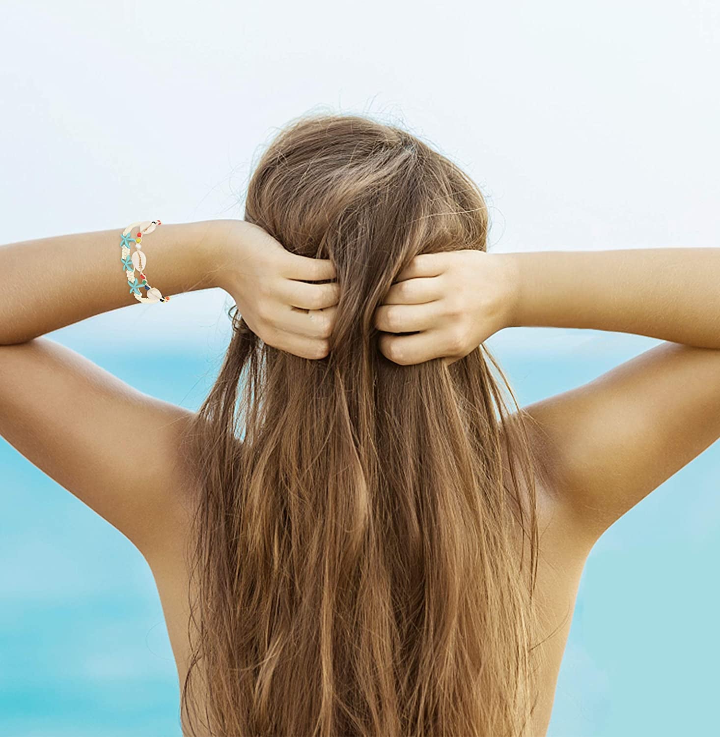 LOYALLOOK 10PCS Shell Turtle Ankle Bracelets Handmade Boho Anklet Jewelry Adjustable Natural Cowrie Shell Beach Bead Anklet for Women Apparel & Accessories > Jewelry > Anklets LOYALLOOK