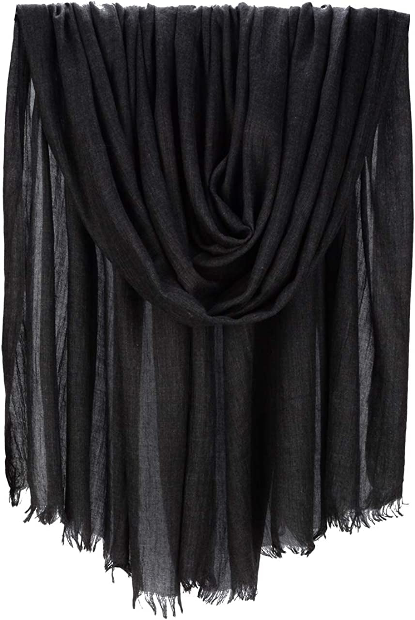Iristide Women Summer Scarfs Large Long Lightweight Linen Beach Gauze Shawl Wrap 75”×43” Apparel & Accessories > Clothing Accessories > Scarves & Shawls Iristide Dark Grey