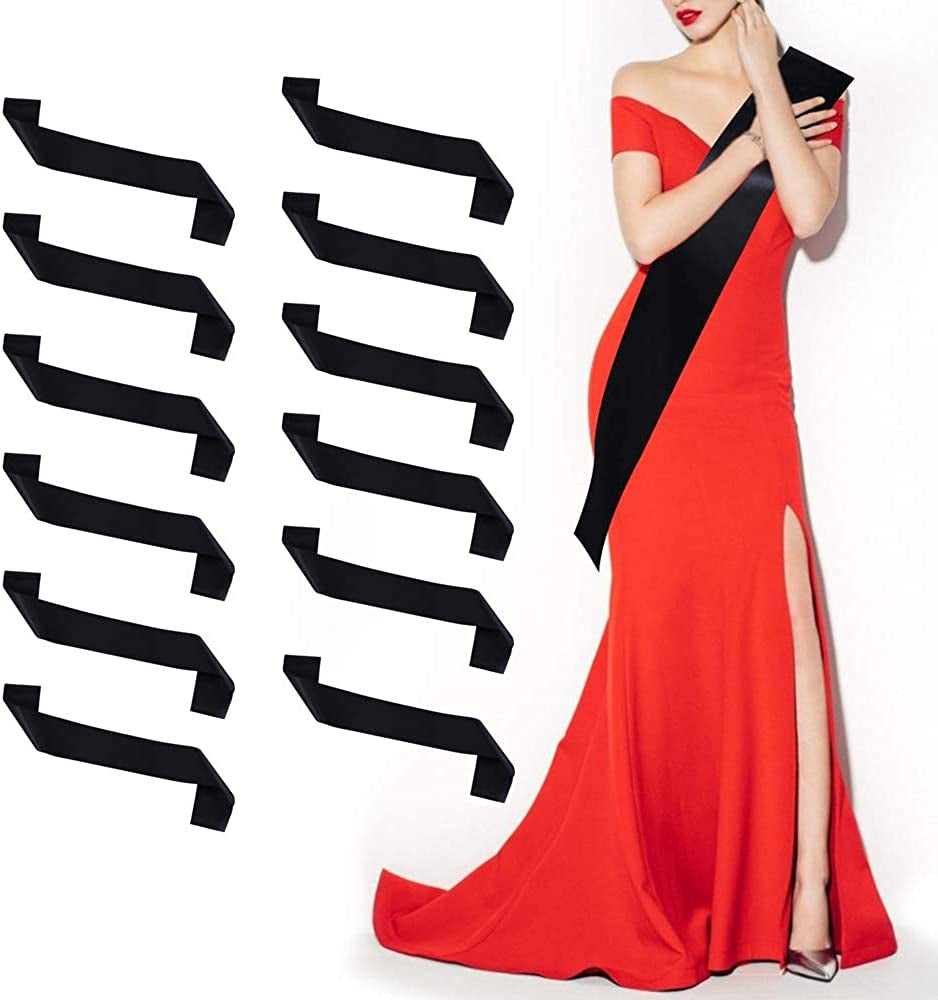 Garma 12 Pieces Blank Satin Sashes Plain Sashes for Wedding Party Decoration and DIY Accessory - Make Your Own Sash Apparel & Accessories > Clothing Accessories > Sashes Garma