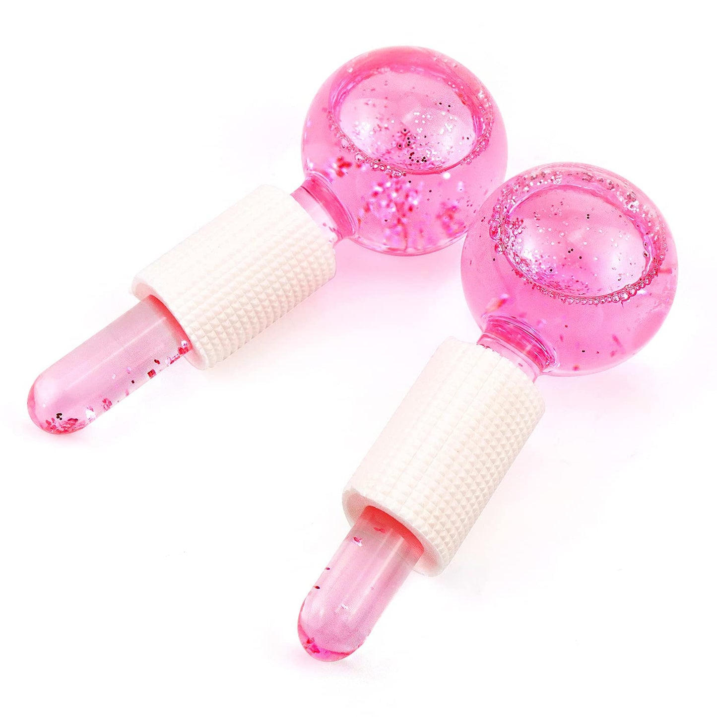 Poleview Ice Globes for Facials, Cooling Face Roller, Facial Massage Tools for Daily Skincare, Tightens Skin, Reduce Puffiness and Dark Circles, anti Ageing, Enhance Circulation - Pink, with Glitter Health & Beauty > Personal Care > Cosmetics > Cosmetic Tools > Skin Care Tools Poleview