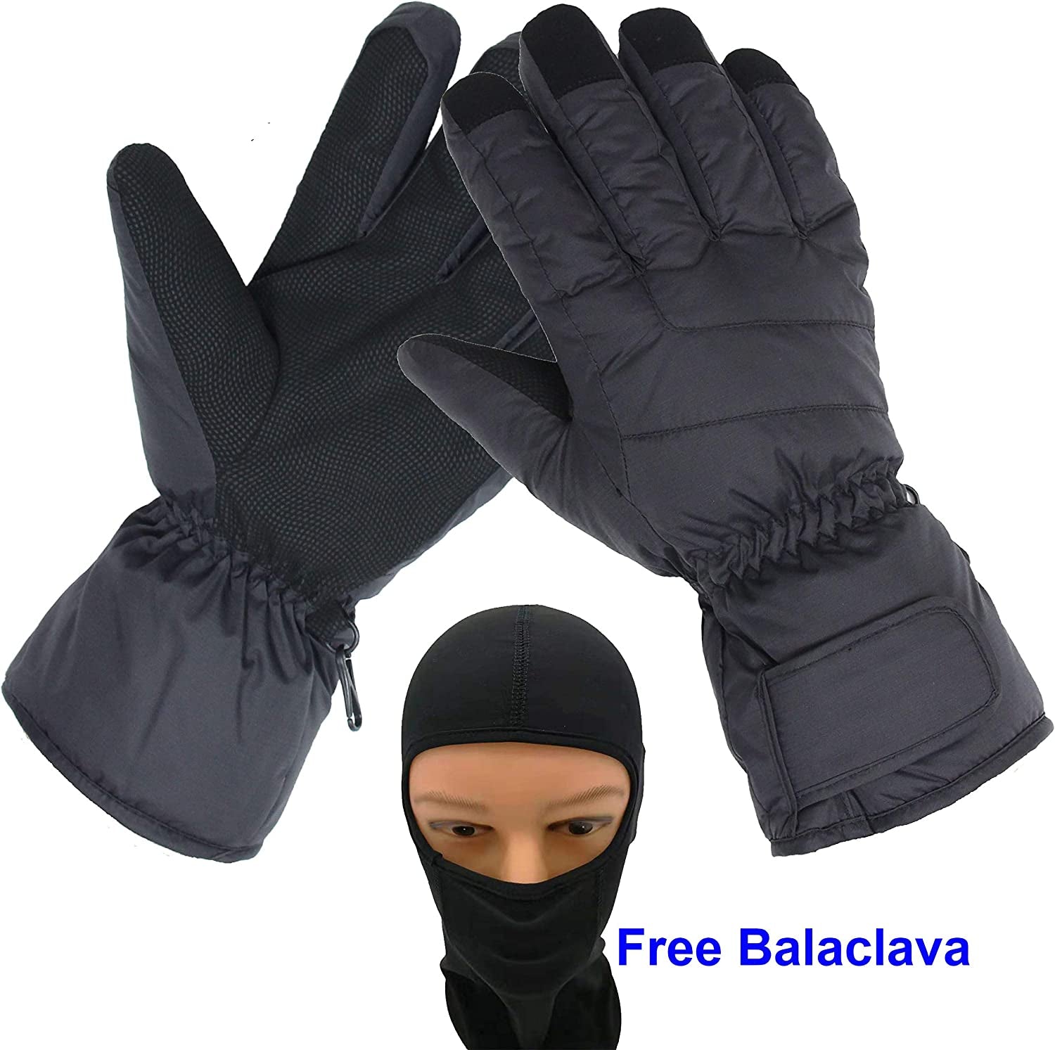 Women Ski Gloves, Winter Warmest Waterproof and Breathable Snow Gloves with Free Balaclava for Snowboard, Snowmobile in Cold Weather. Apparel & Accessories > Clothing Accessories > Gloves & Mittens HighLoong