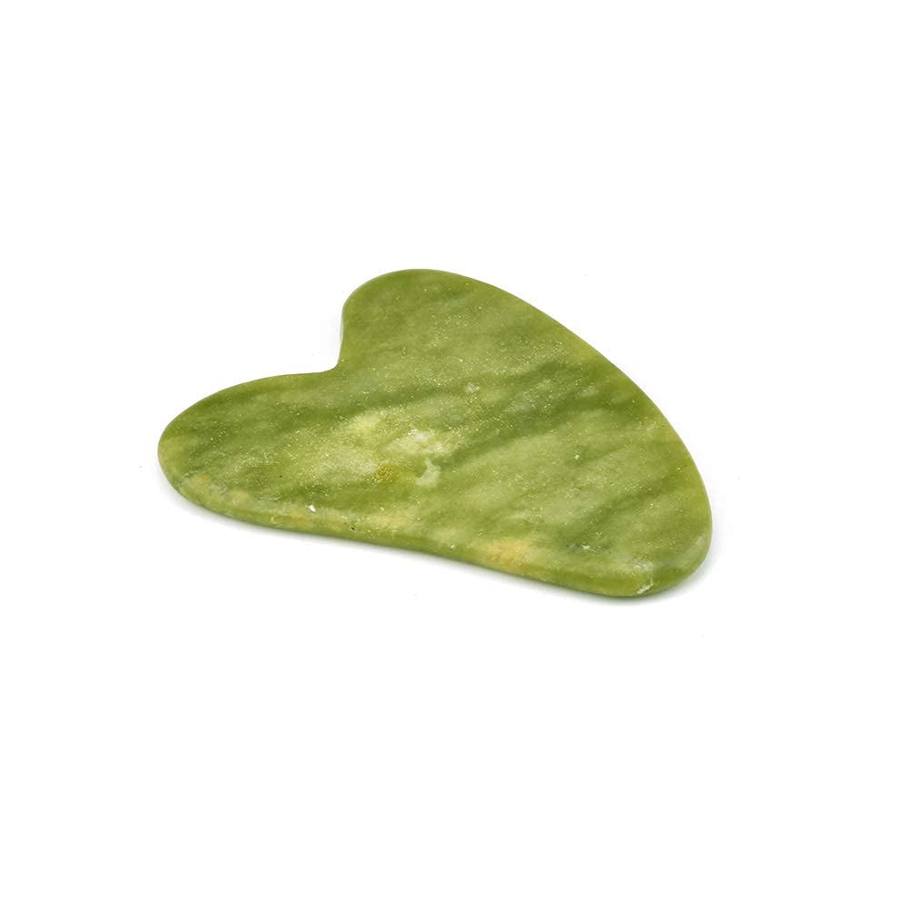Jade Gua Sha Massage Tool by Charmlily - for Face, Neck & Body - Reduce Wrinkles, Puffy Eyes - 100% Real Natural Facial Scrapper Jade Stone Board Health & Beauty > Personal Care > Cosmetics > Cosmetic Tools > Skin Care Tools CHARMLILY