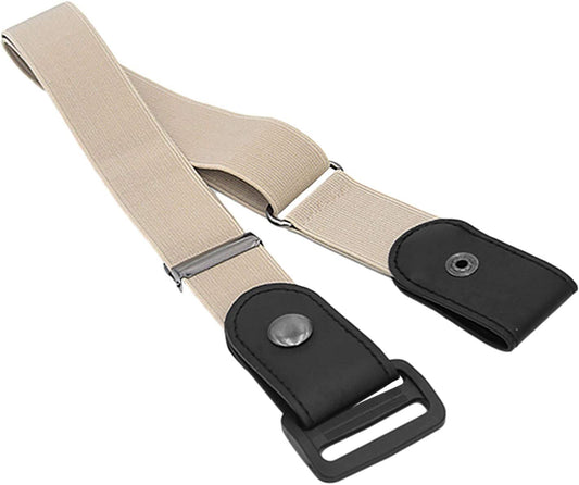 Morecon Buckle-Free Waist Invisible Belt for Jeans Elastic Belt for Women/Man,Beige,One Size Apparel & Accessories > Clothing Accessories > Belts MORECON Beige One Size