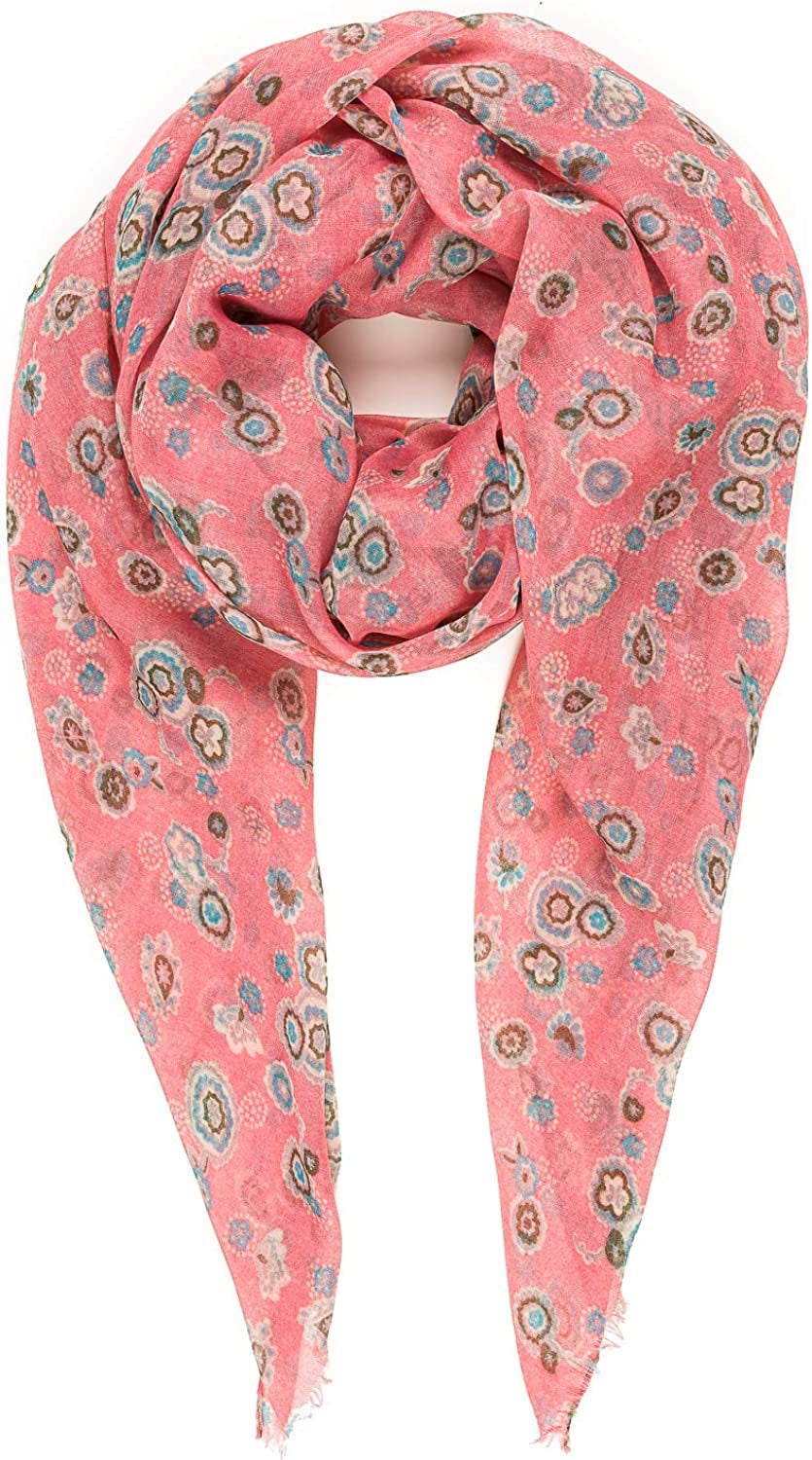 Scarf for Women Lightweight Floral Flower Scarves for Spring Spring Fall Winter Shawl Wrap Apparel & Accessories > Clothing Accessories > Scarves & Shawls MELIFLUOS DESIGNED IN SPAIN Barcelona Collections 38 - Pink Paisley