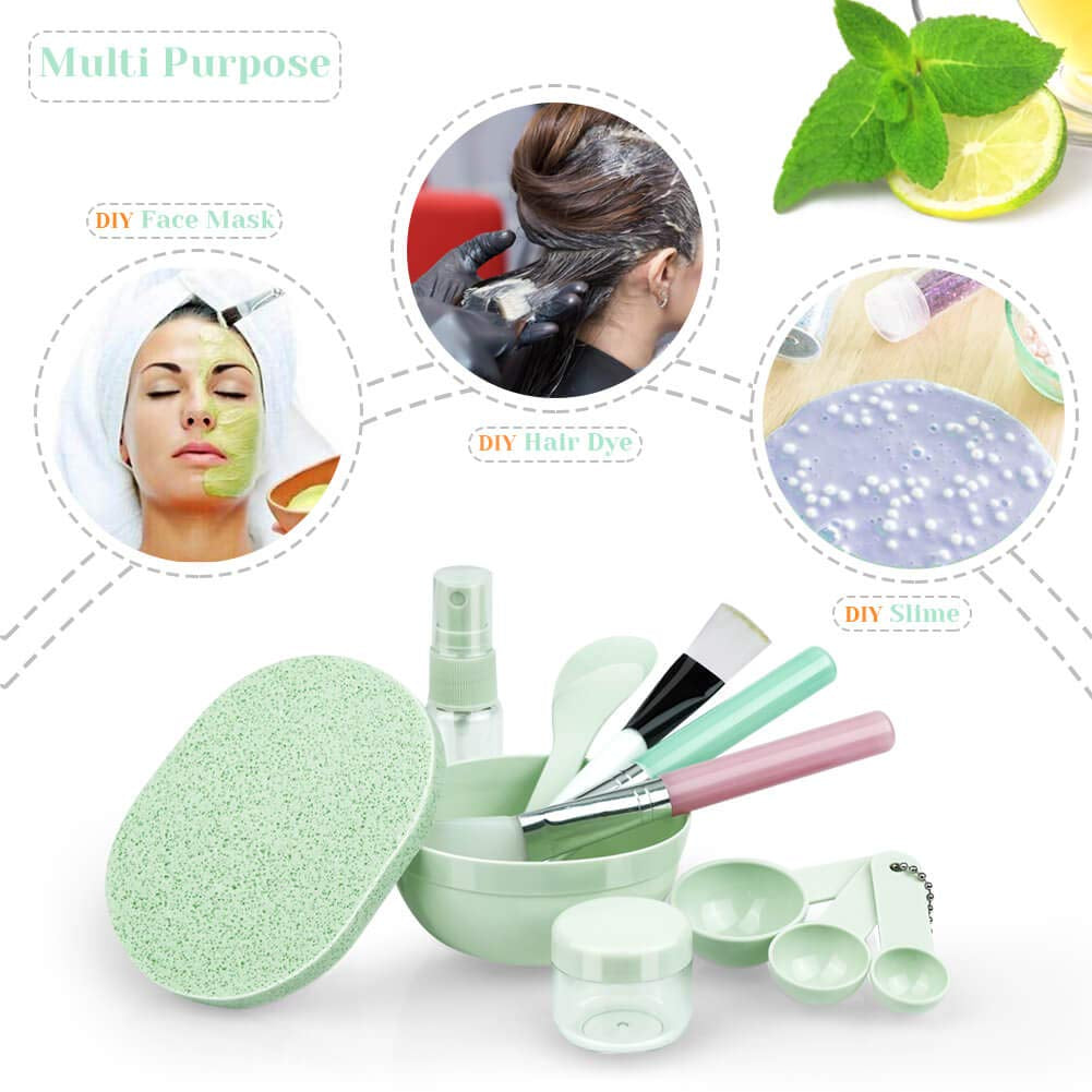 Face Mask Mixing Bowl Set, Anezus 11 Pcs DIY Facemask Mixing Tool Kit with Facial Mask Bowl Stick Spatula Silicone Brush Spray Bottle Puff Soaking Bottle Gauges Health & Beauty > Personal Care > Cosmetics > Cosmetic Tools > Skin Care Tools Anezus