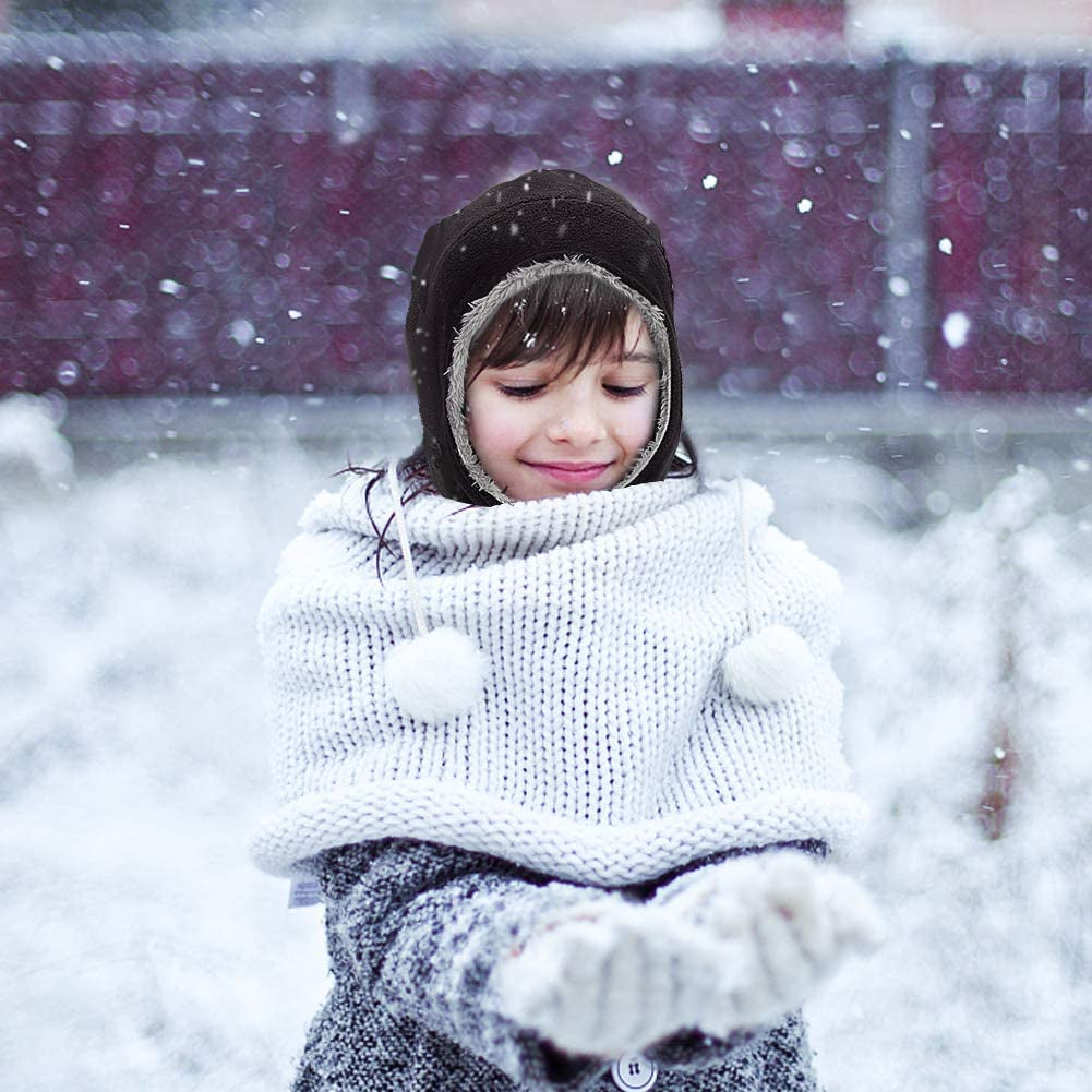 Child Winter Hat Set, Bicyclestore 3 Pcs Soft Warm Children Beanie Cap with Neck Warmer and Gloves, Kids Hat & Mittens Set Ski Warm Set Outdoor Earmuffs for Baby Childrens Girls Boys (2-5 Years) Apparel & Accessories > Clothing Accessories > Gloves & Mittens BicycleStore