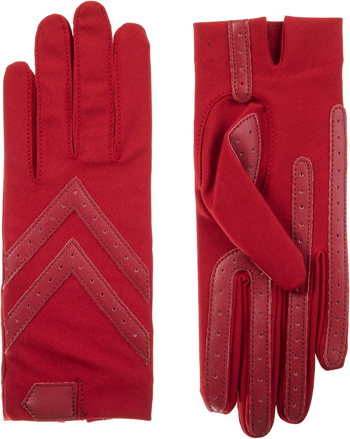 Isotoner Women'S Spandex Shortie Touchscreen Gloves Apparel & Accessories > Clothing Accessories > Gloves & Mittens isotoner Red Large-X-Large