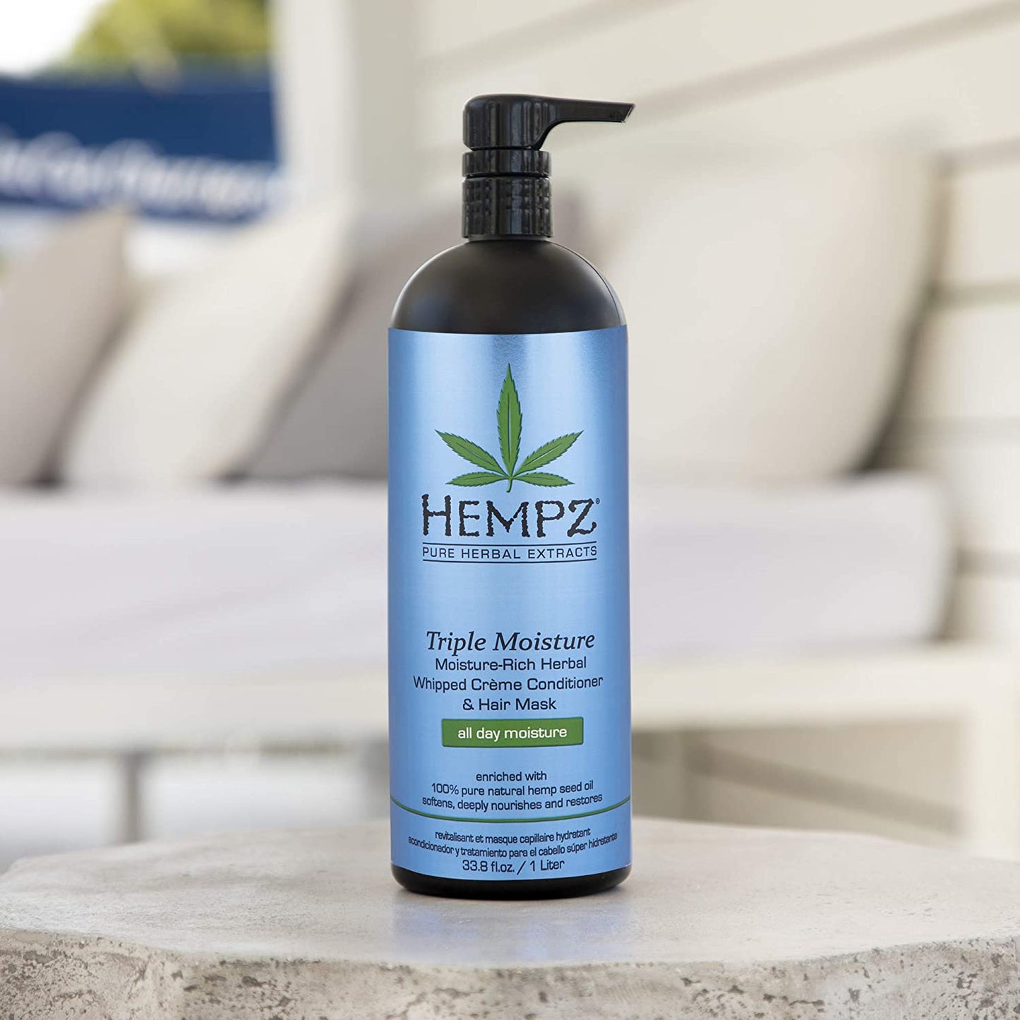 Hempz Triple Moisture-Rich Herbal Whipped Creme Conditioner and Hair Mask for Women and Men, 33.8 Oz. - Premium, Natural Moisturizing Conditioners to Repair Dry, Damaged Hair - Scented Hair Care Health & Beauty > Personal Care > Hair Care Hempz