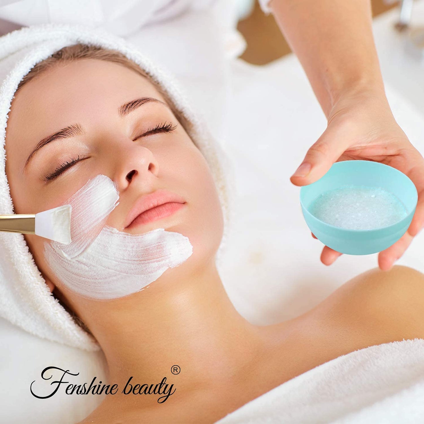 Face Mask Mixing Bowl Set, Facial Mask Mixing Tool Kit with Plastic Mask Bowl Silicone Mask Brushes Measuring Cup Stick Spatulas Facial Sponge (10PCS) Health & Beauty > Personal Care > Cosmetics > Cosmetic Tools > Skin Care Tools fenshine