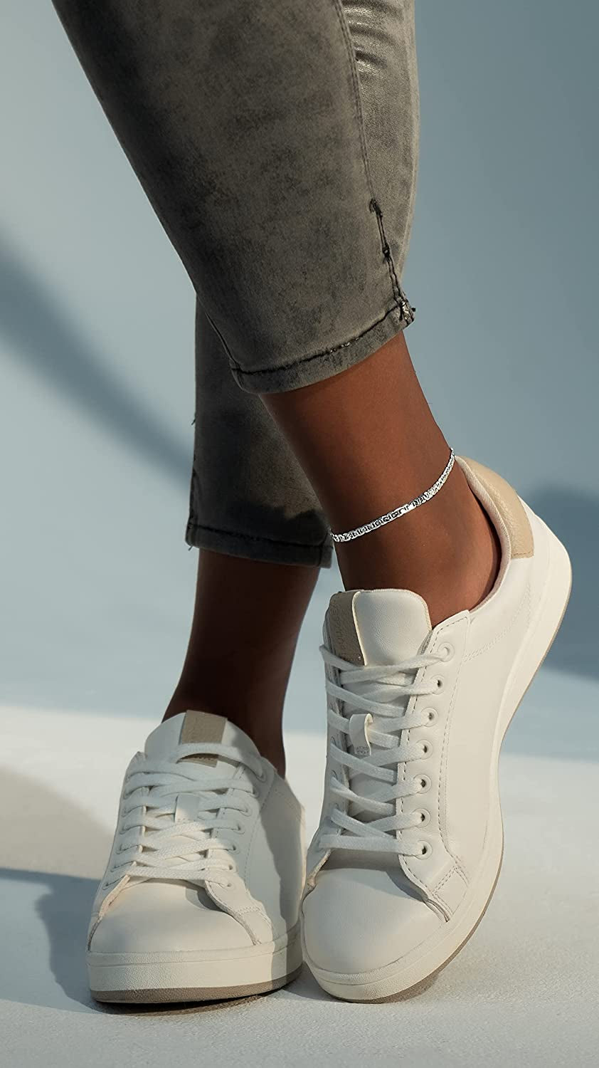 Miabella 925 Sterling Silver Italian 3Mm, 4Mm Solid Diamond-Cut Mariner Link Chain Anklet Ankle Bracelet for Women, Made in Italy Apparel & Accessories > Jewelry > Anklets Miabella