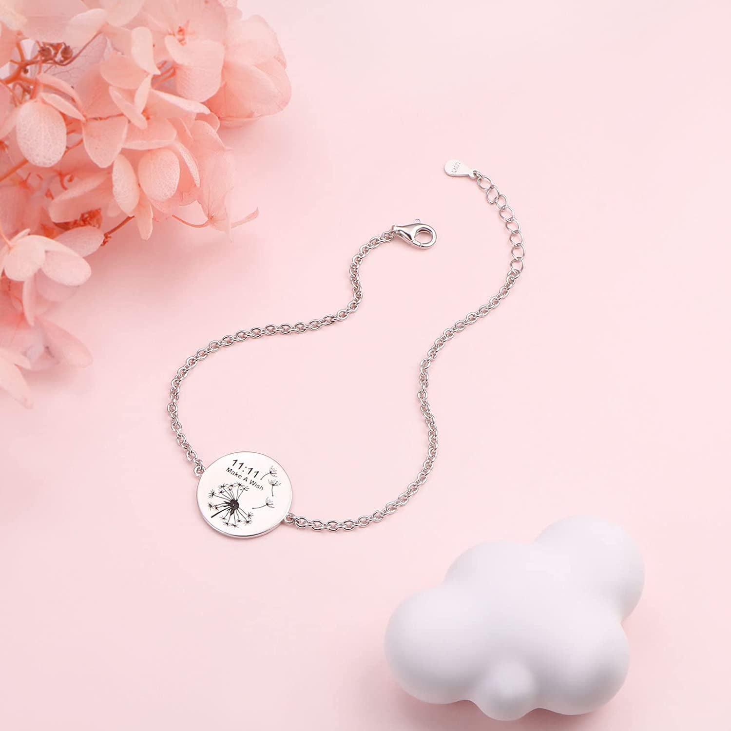 Dandelion Earrings Drop Earrings/Adjustable Ring 925 Sterling Silver Dangle Earrings for Women Apparel & Accessories > Jewelry > Anklets Yearace