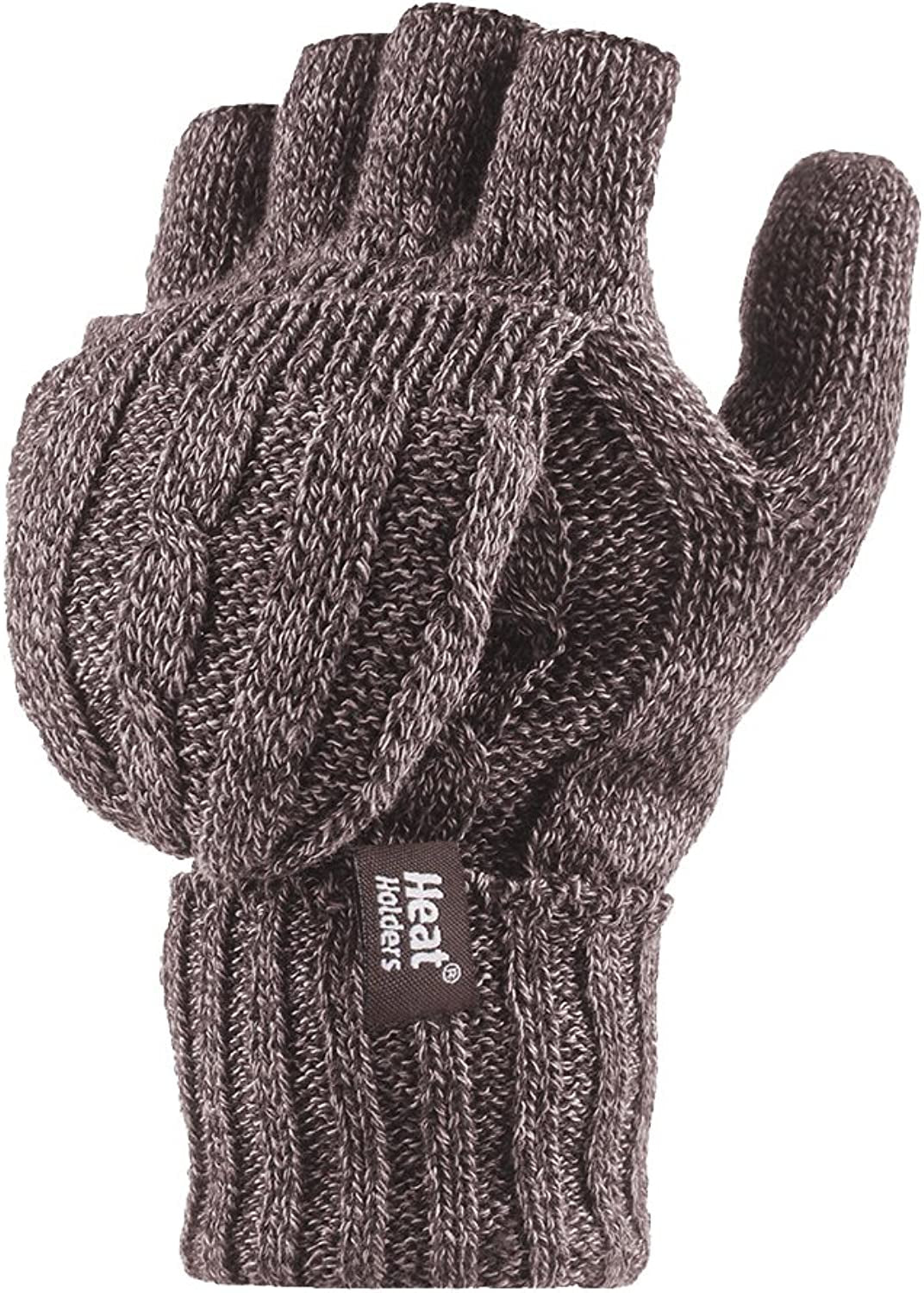 Heat Holders - Women'S Thermal Converter Fingerless Cable Knit 2.3 Tog Gloves - One Size Apparel & Accessories > Clothing Accessories > Gloves & Mittens HEAT HOLDERS Fawn