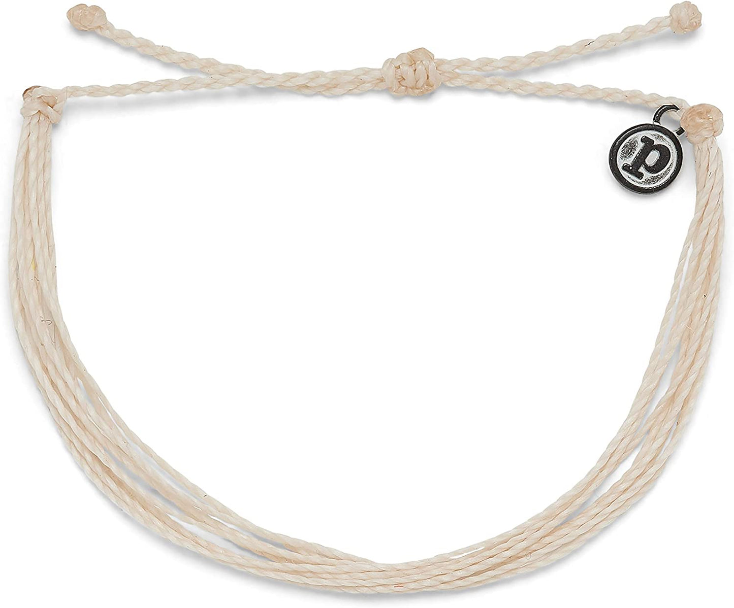 Pura Vida Jewelry Bracelets Solid Bracelet - 100% Waterproof and Handmade W/Coated Charm, Adjustable Band Apparel & Accessories > Jewelry > Bracelets Pura Vida Solid Vanilla
