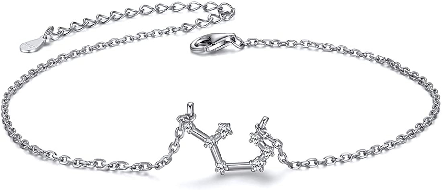 Chicsilver 12 Constellation Zodiac Anklet for Women Girls Sterling Silver Cubic Zirconia Horoscope Ankle Bracelets, 8"-10" Adjustable(With Gift Box) Apparel & Accessories > Jewelry > Anklets ChicSilver Jewelry Sagittarius (Nov 22 - Dec 21)