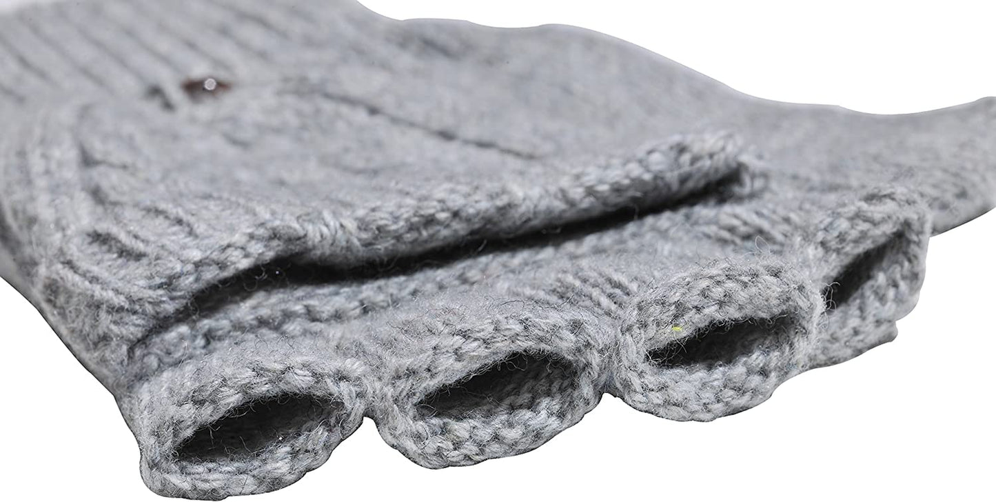 Beurlike Women'S Winter Gloves Warm Wool Knitted Convertible Fingerless Mittens Apparel & Accessories > Clothing Accessories > Gloves & Mittens Beurlike