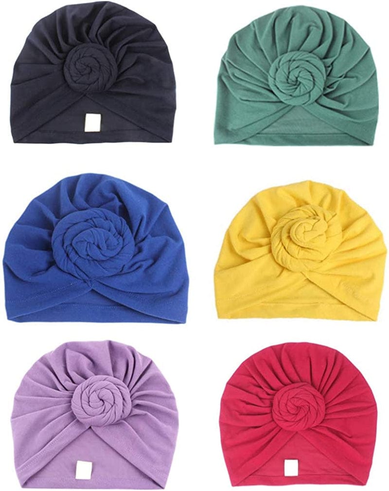 4Pack/6Packs Women Turban African Pattern Knot Headwrap Beanie Pre-Tied Bonnet Chemo Cap Hair Loss Hat Apparel & Accessories > Clothing Accessories > Headwear BOBIBI Colour009