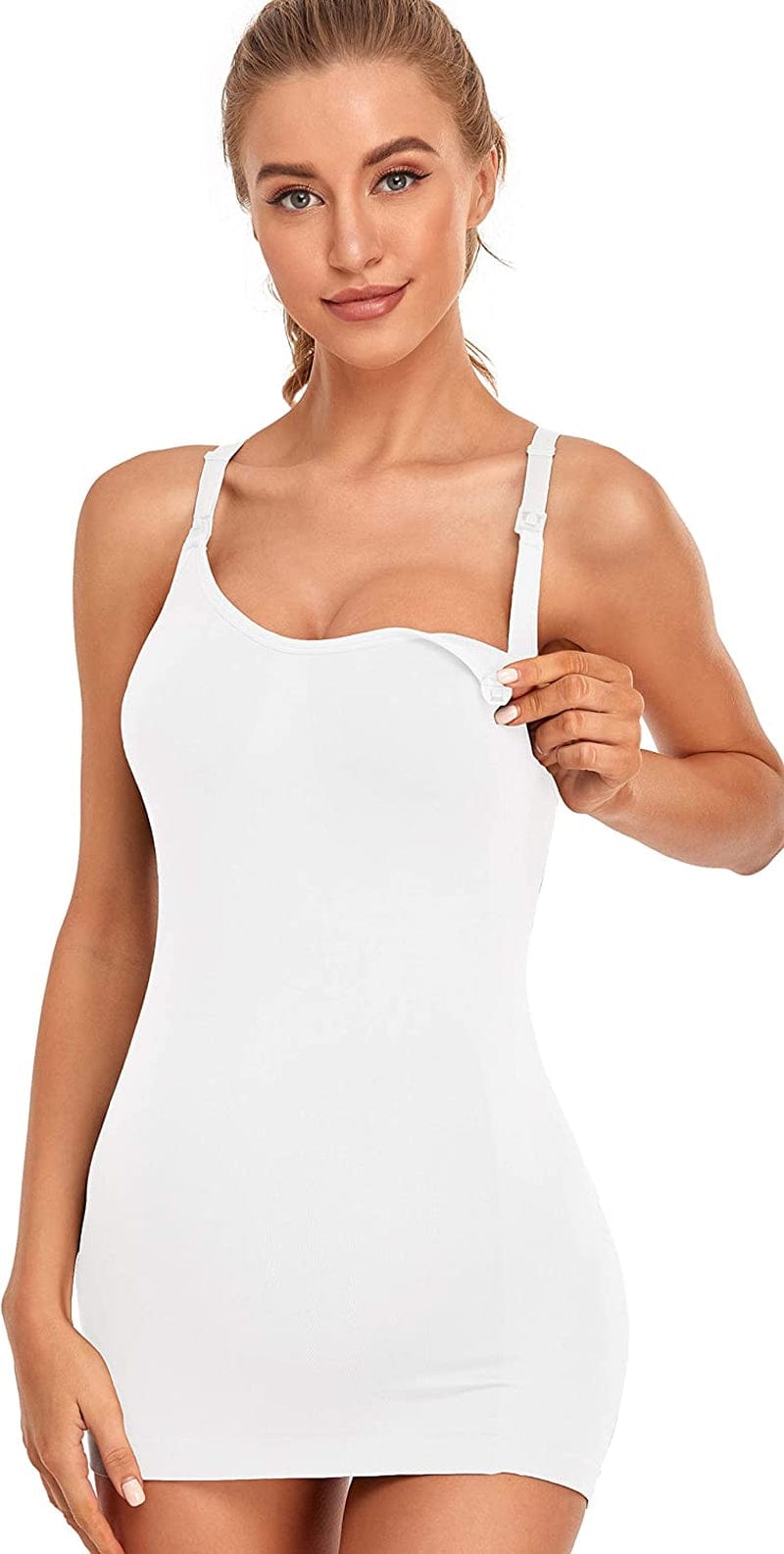 4Pack Women'S Nursing Tank Top Cami Nursing Maternity Bra Breastfeeding Shirts with Adjustable Straps