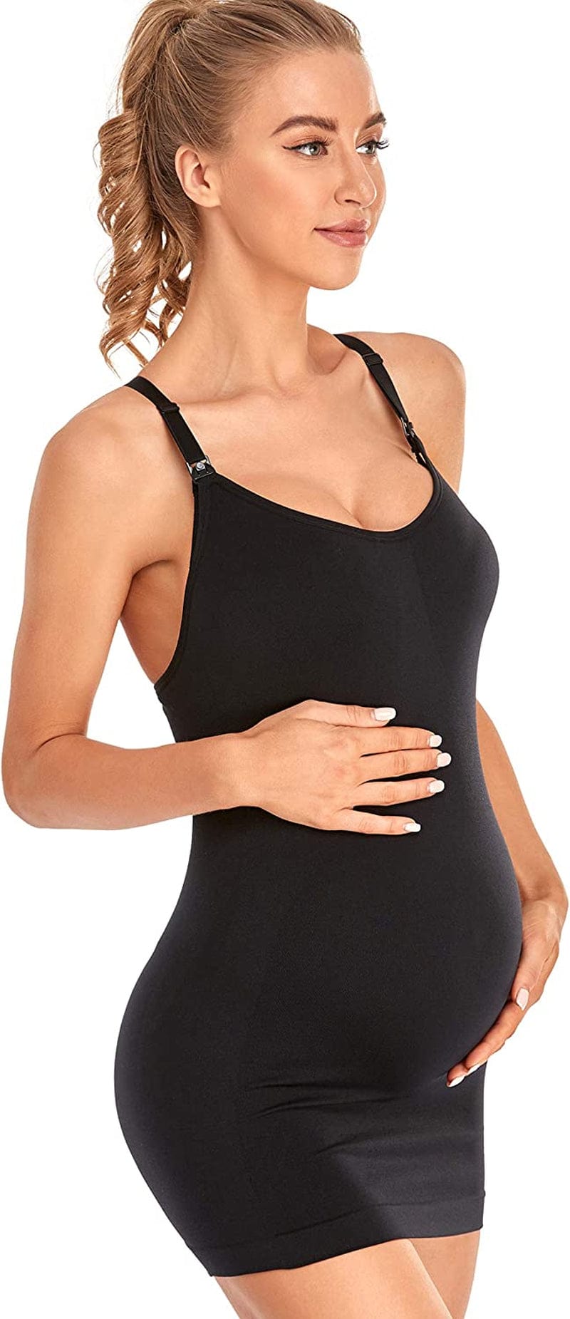 4Pack Women'S Nursing Tank Top Cami Nursing Maternity Bra Breastfeeding Shirts with Adjustable Straps