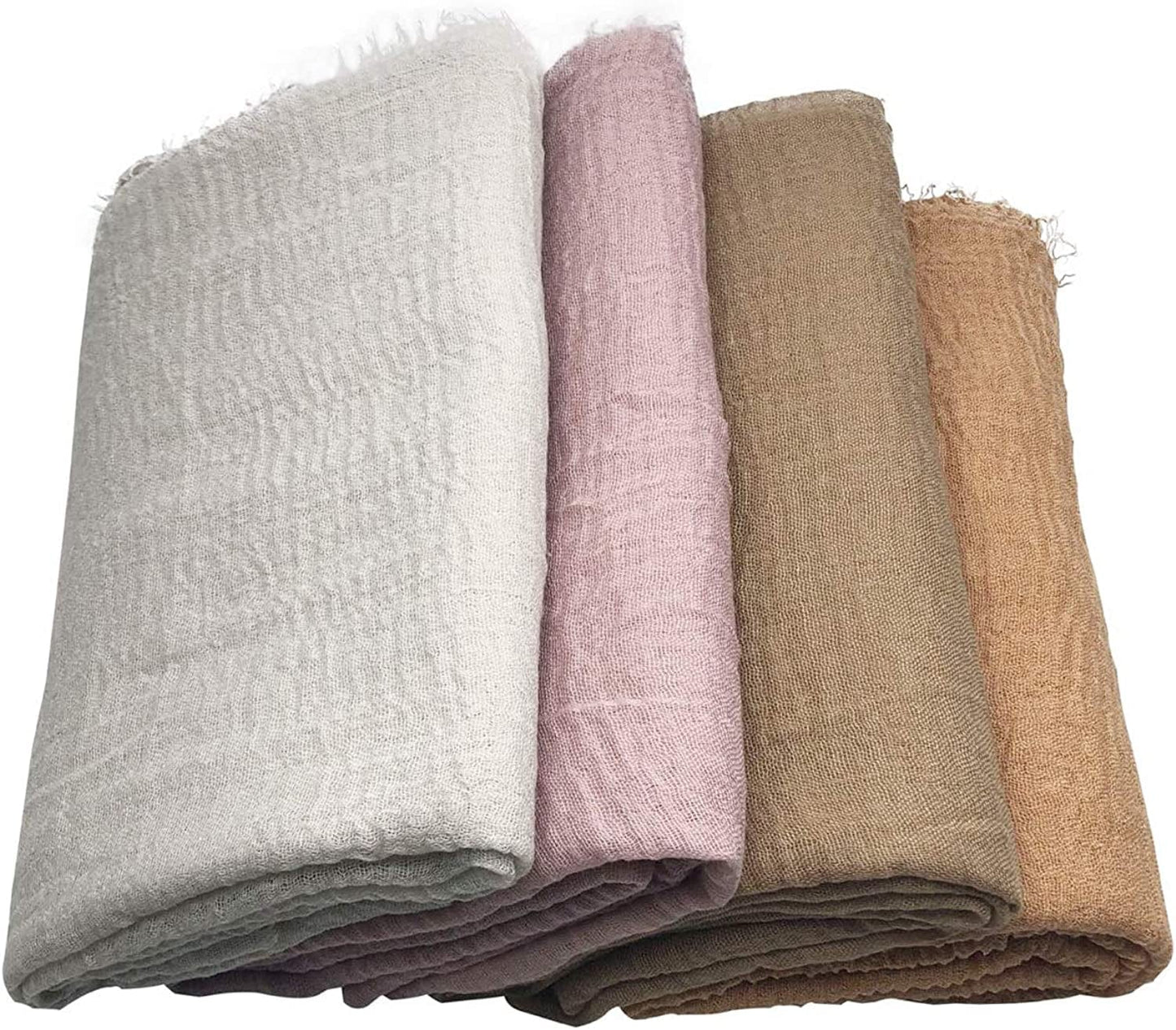 4PCS Women Soft Cotton Hemp Scarf Shawl Long Scarf, Scarf and Wrap, Big Head Scarf Apparel & Accessories > Clothing Accessories > Scarves & Shawls MANSHU