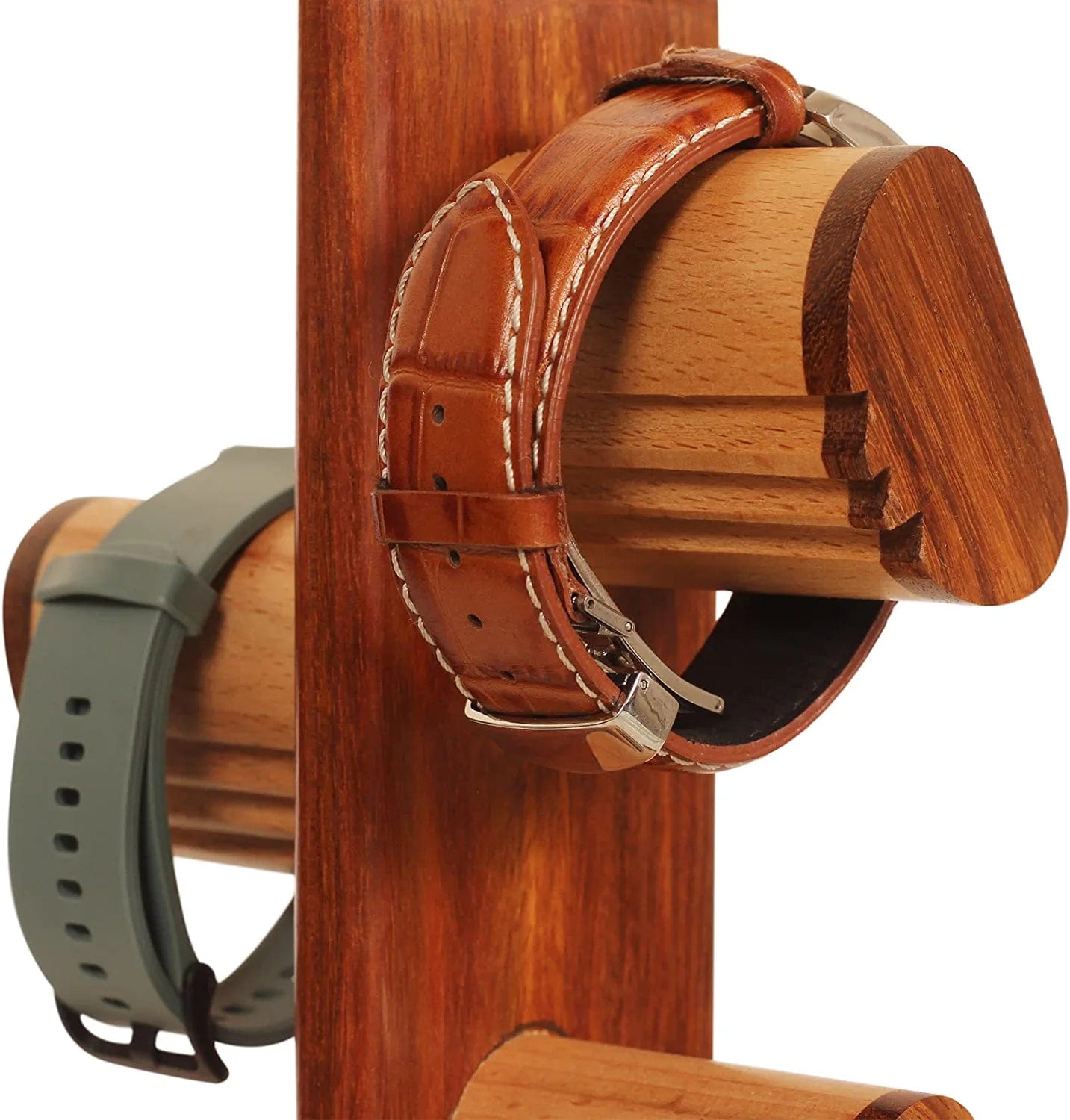 5 in One Multiple Watch Holder Stand Charging Station, Watch Display Tower Jewelry Organizer for Rings, Coins Gifts for Men Women