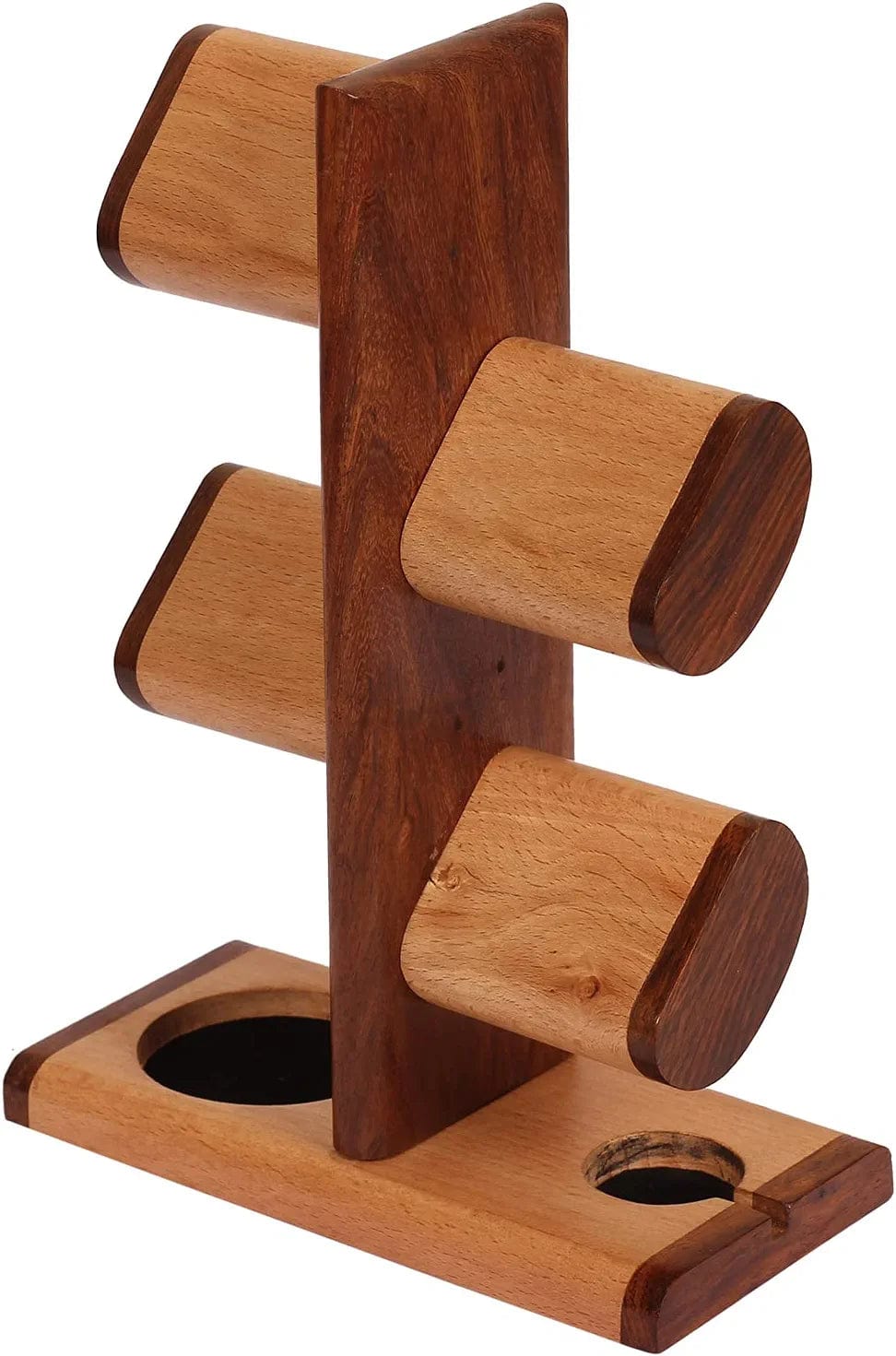 5 in One Multiple Watch Holder Stand Charging Station, Watch Display Tower Jewelry Organizer for Rings, Coins Gifts for Men Women