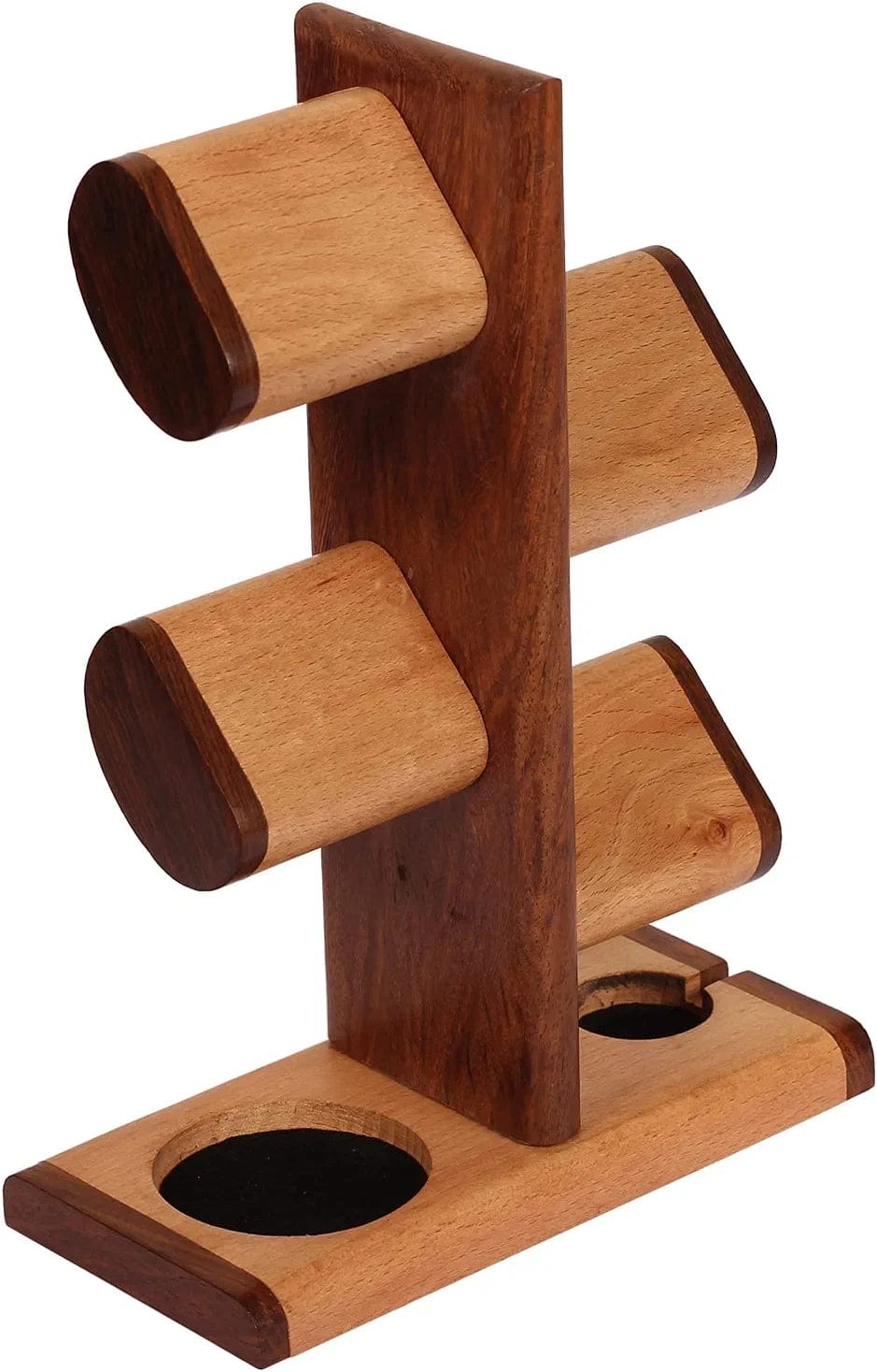 5 in One Multiple Watch Holder Stand Charging Station, Watch Display Tower Jewelry Organizer for Rings, Coins Gifts for Men Women